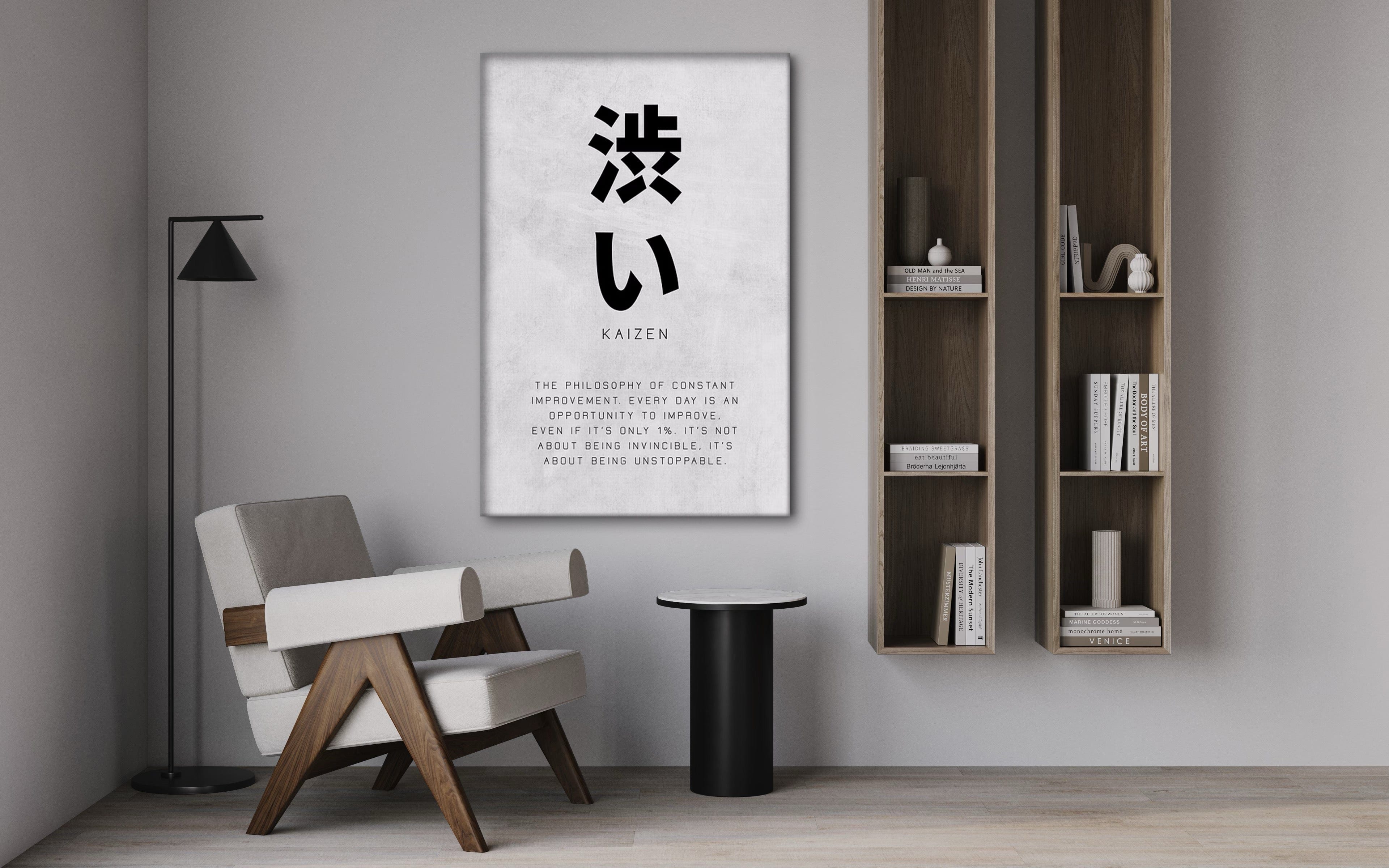 Kaizen Constant Improvement - Leinwandbild Motivation SimpleCanvas Canvas