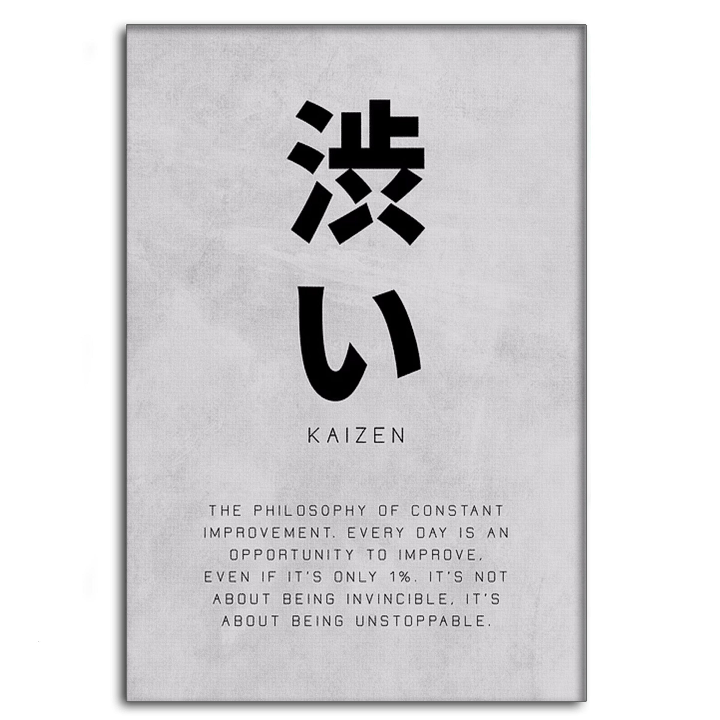 Kaizen Constant Improvement - Leinwandbild Motivation SimpleCanvas Canvas