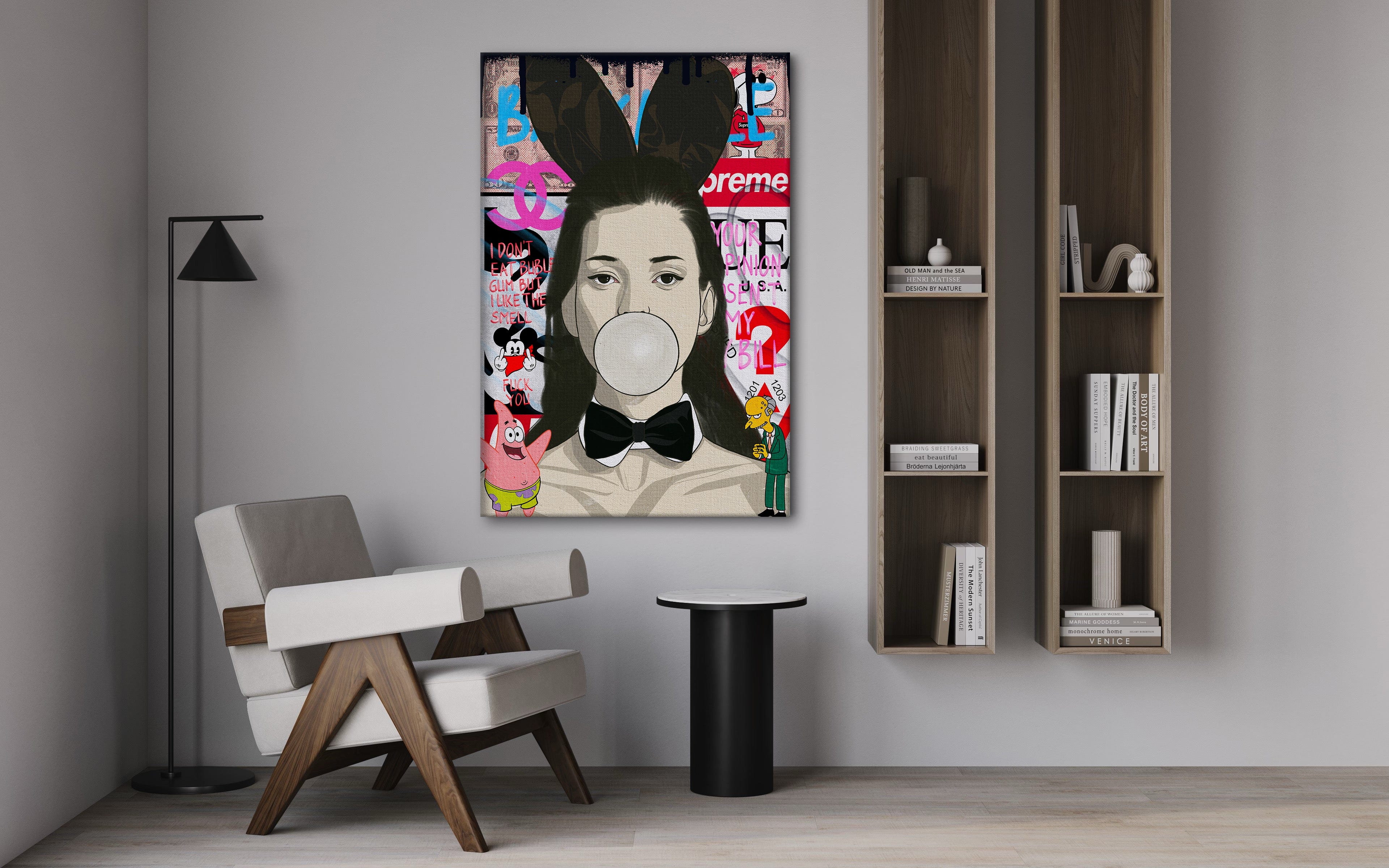 Kate Moss - Leinwandbild Pop Art Mildwords Canvas