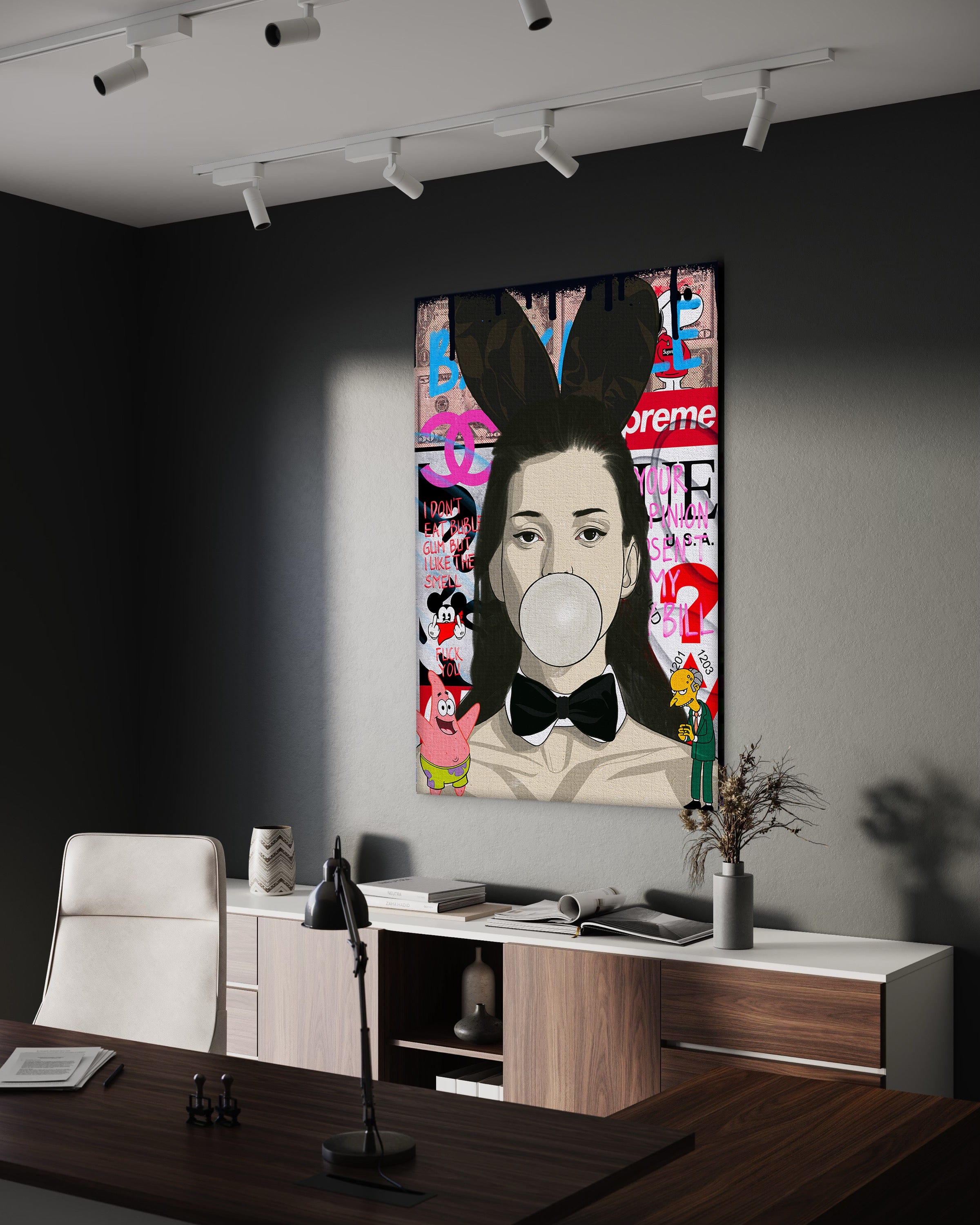 Kate Moss - Leinwandbild Pop Art Mildwords Canvas