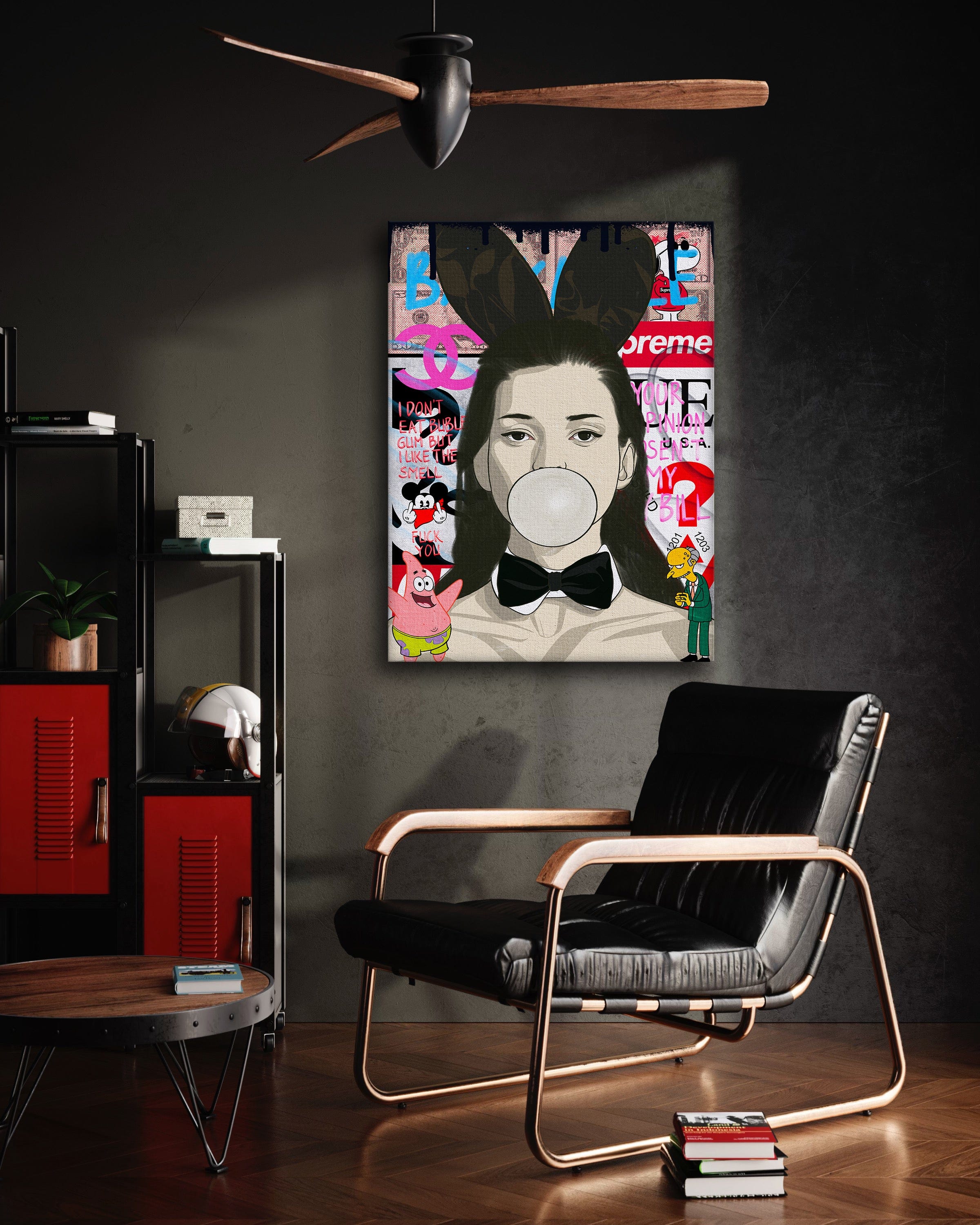 Kate Moss - Leinwandbild Pop Art Mildwords Canvas