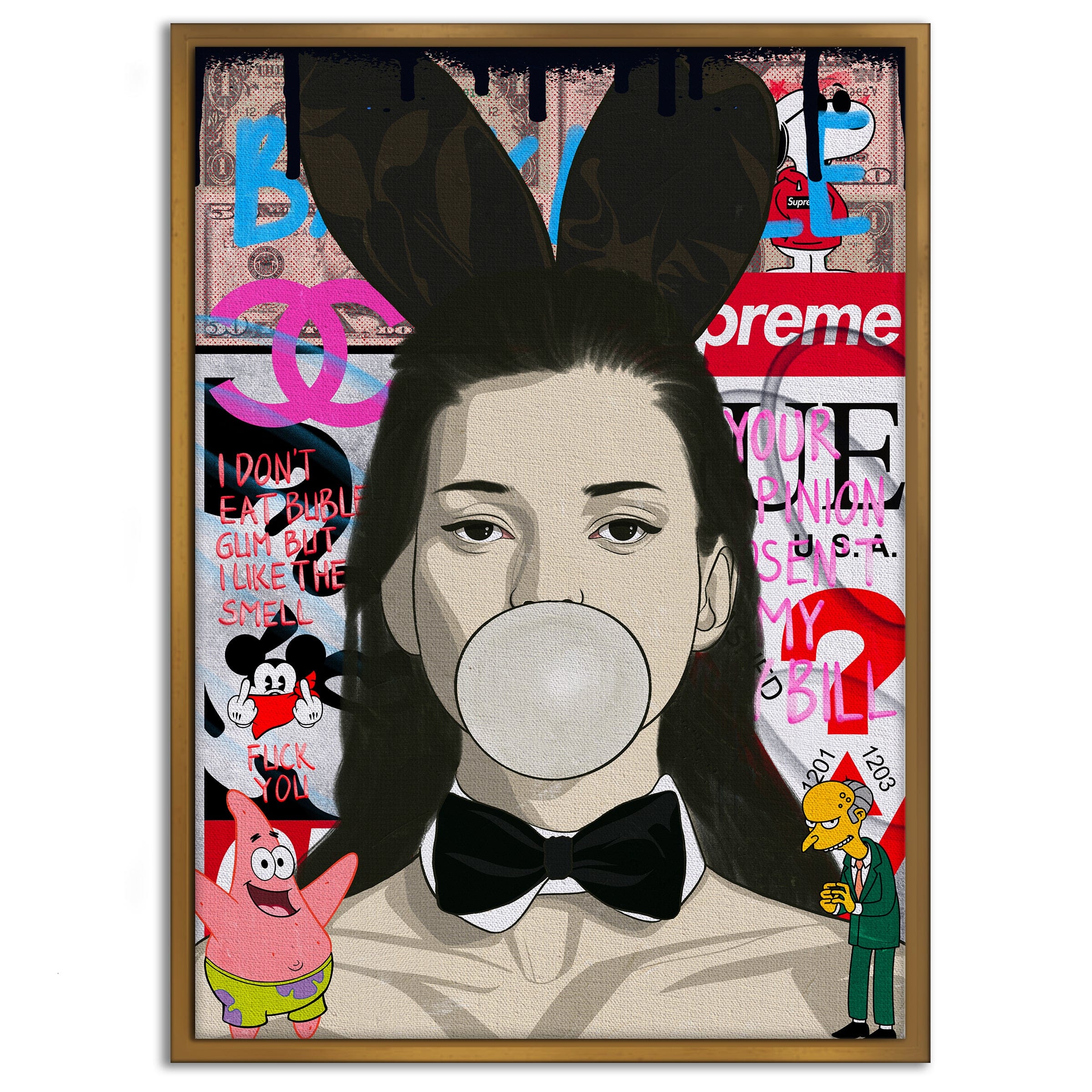 Kate Moss - Leinwandbild Pop Art Mildwords Canvas