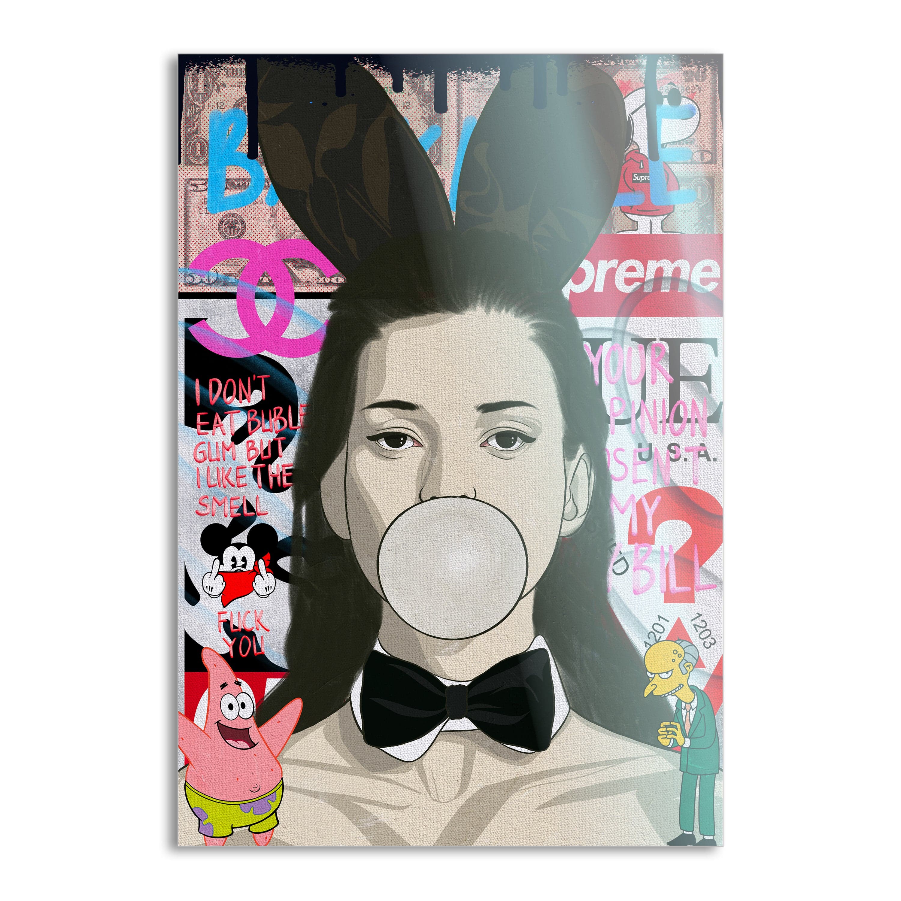 Kate Moss - Leinwandbild Pop Art Mildwords Canvas