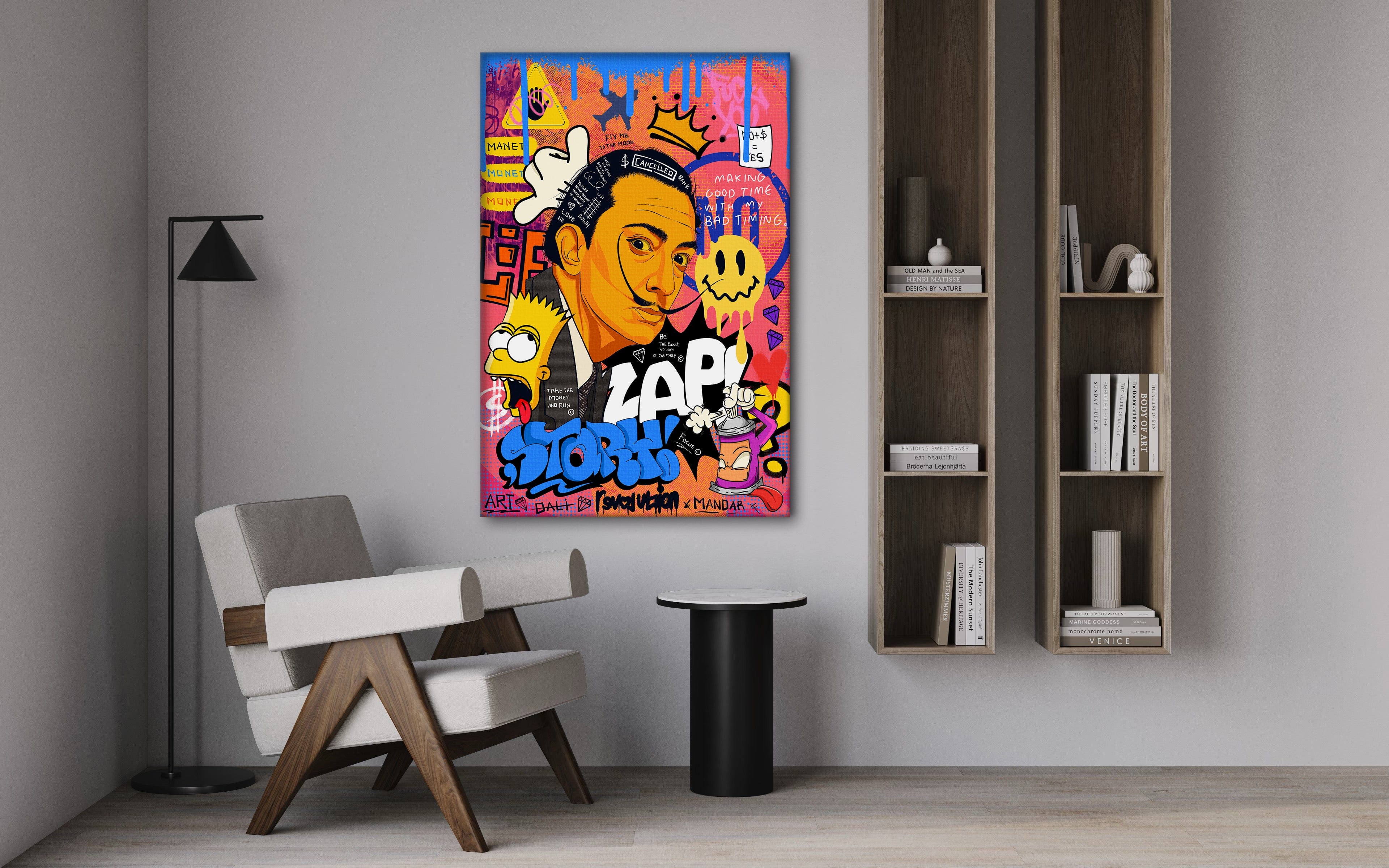 King Dali - Leinwandbild Pop Art Mildwords Canvas