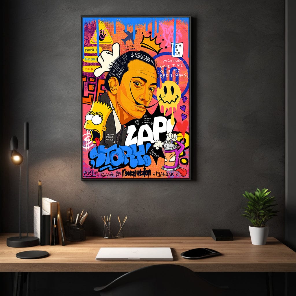 King Dali - Leinwandbild Pop Art Mildwords Canvas