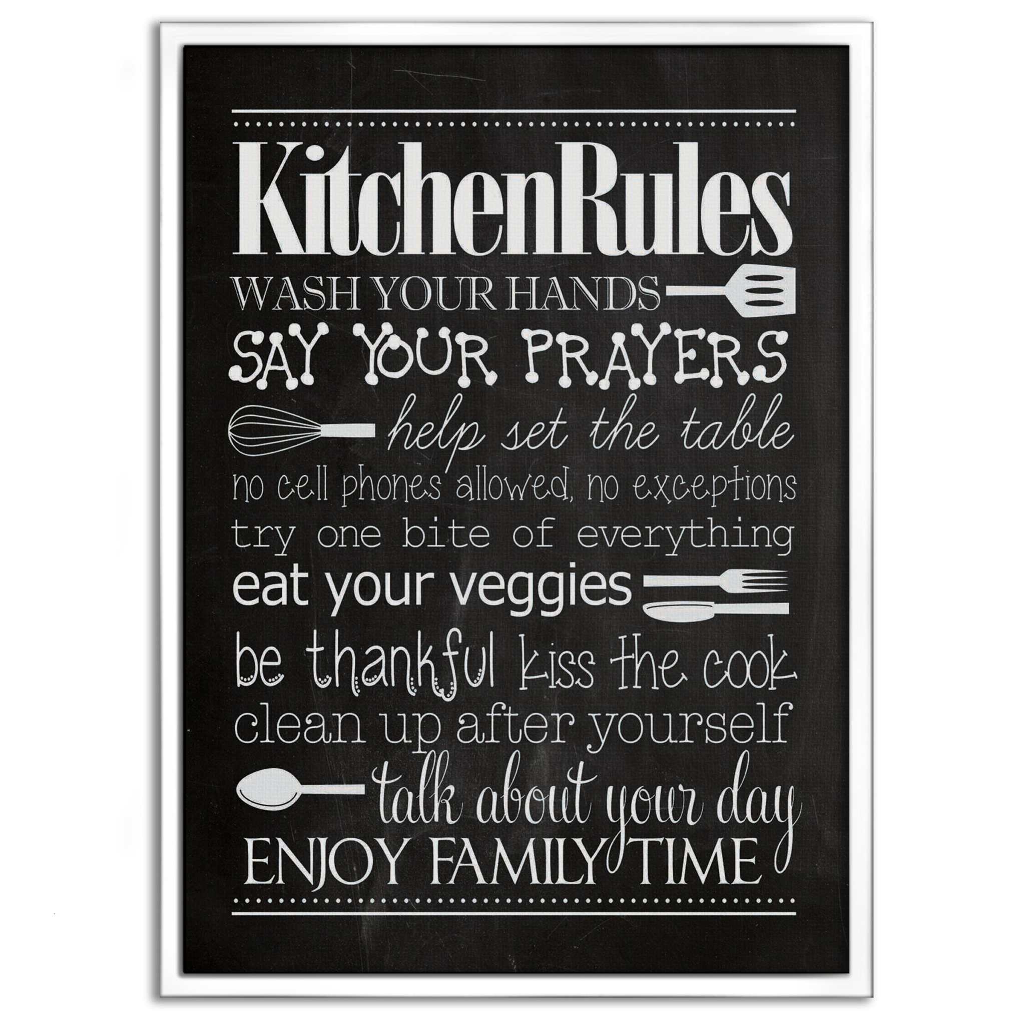 Kitchen Rules - Leinwandbild Lifestyle SimpleCanvas Canvas