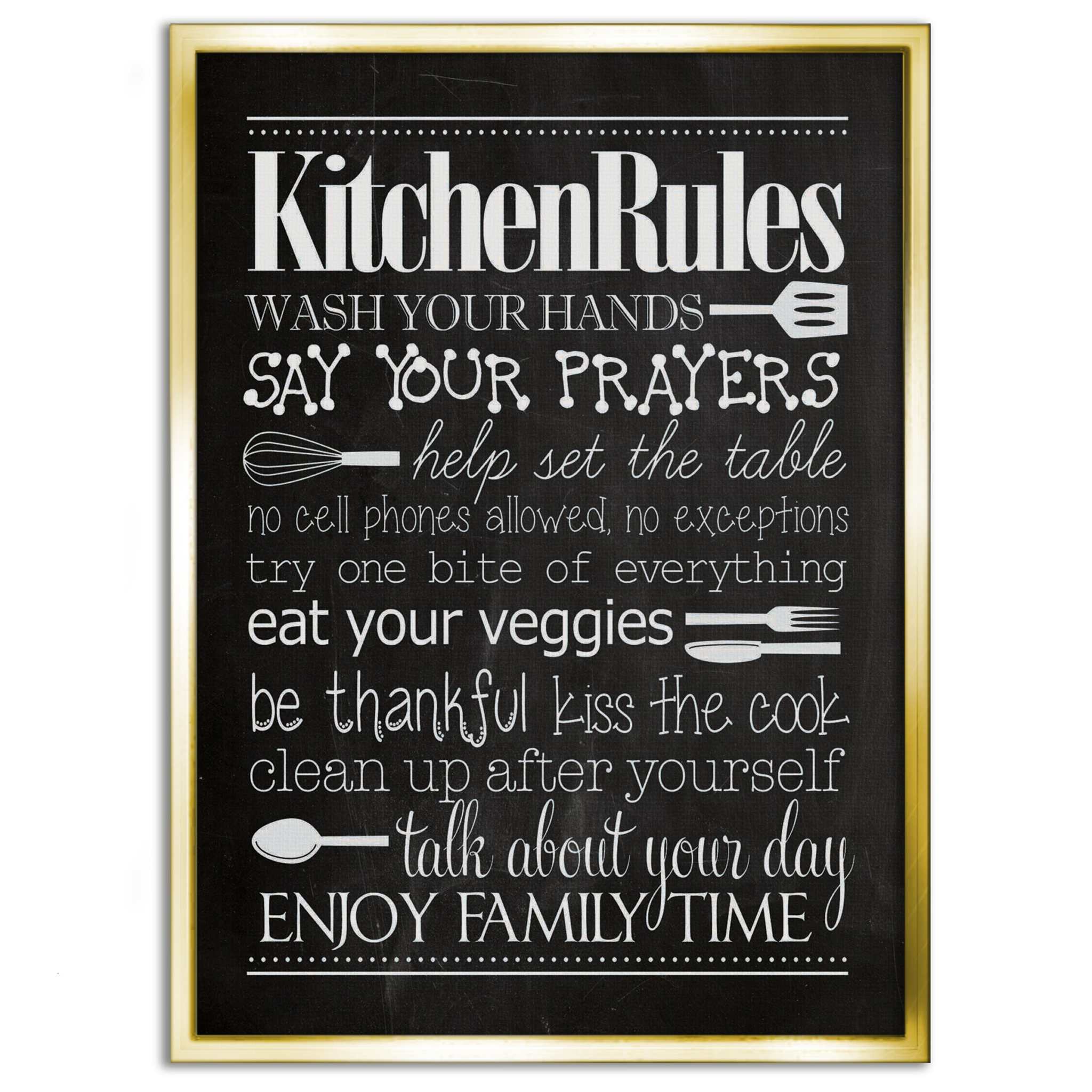 Kitchen Rules - Leinwandbild Lifestyle SimpleCanvas Canvas