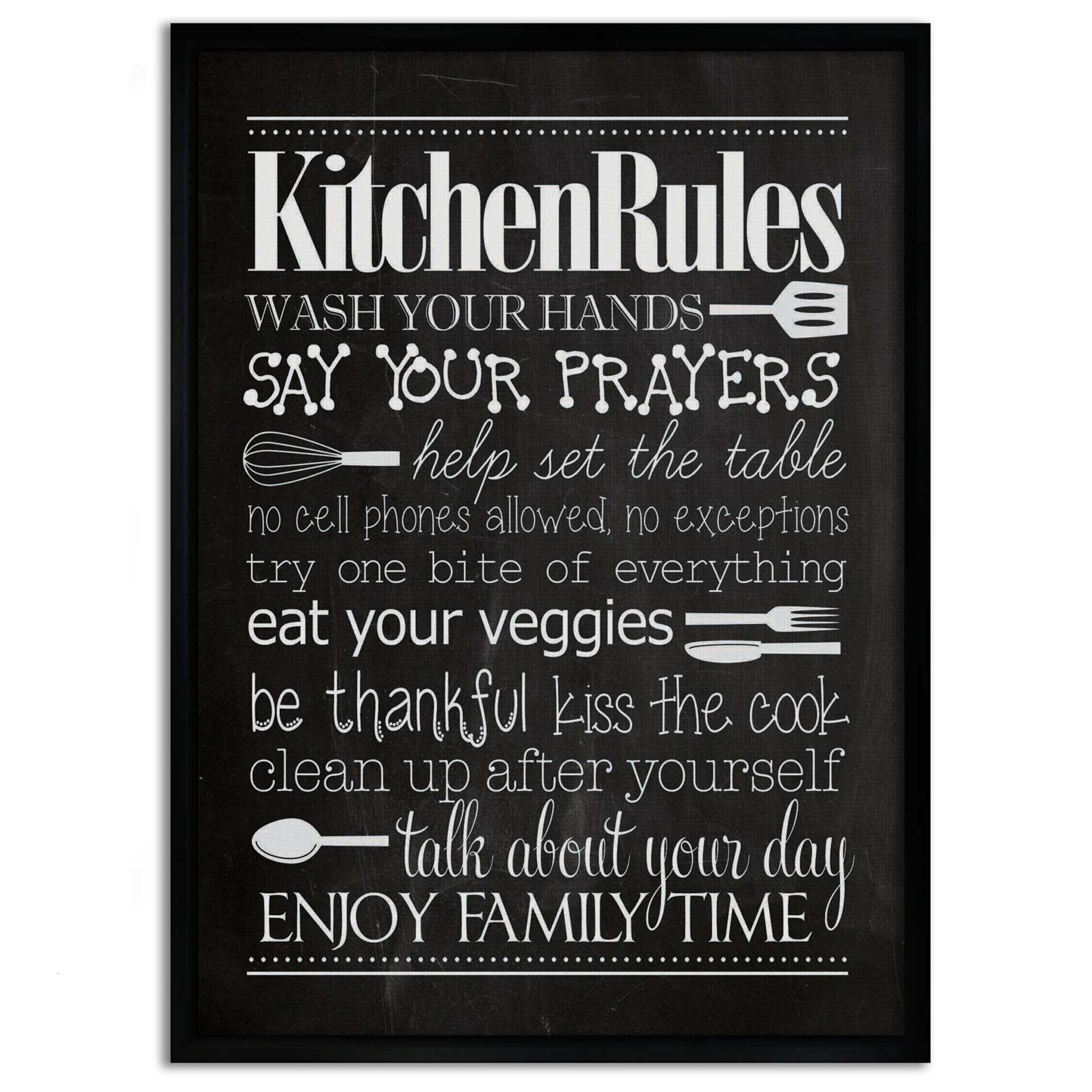 Kitchen Rules - Leinwandbild Lifestyle SimpleCanvas Canvas