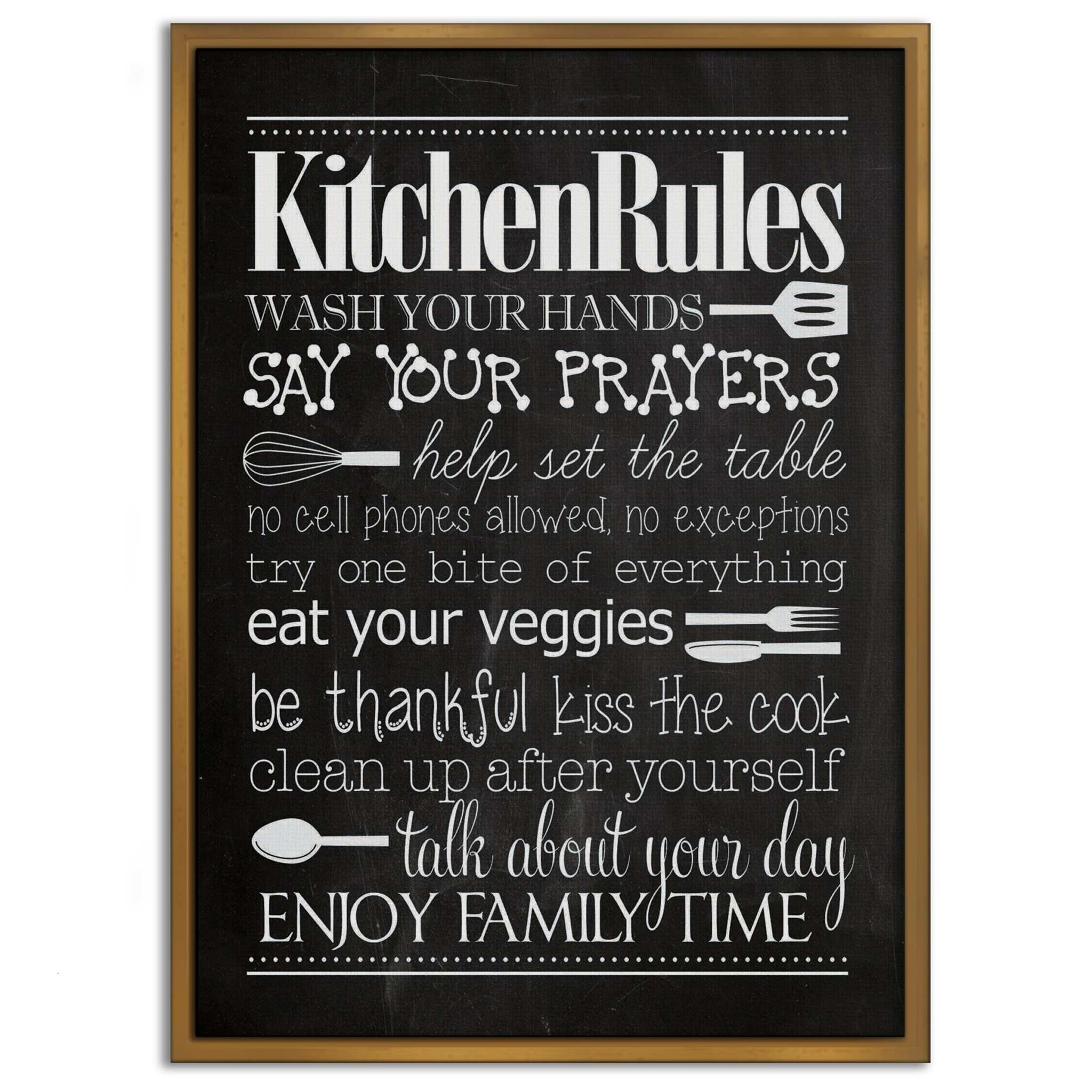 Kitchen Rules - Leinwandbild Lifestyle SimpleCanvas Canvas
