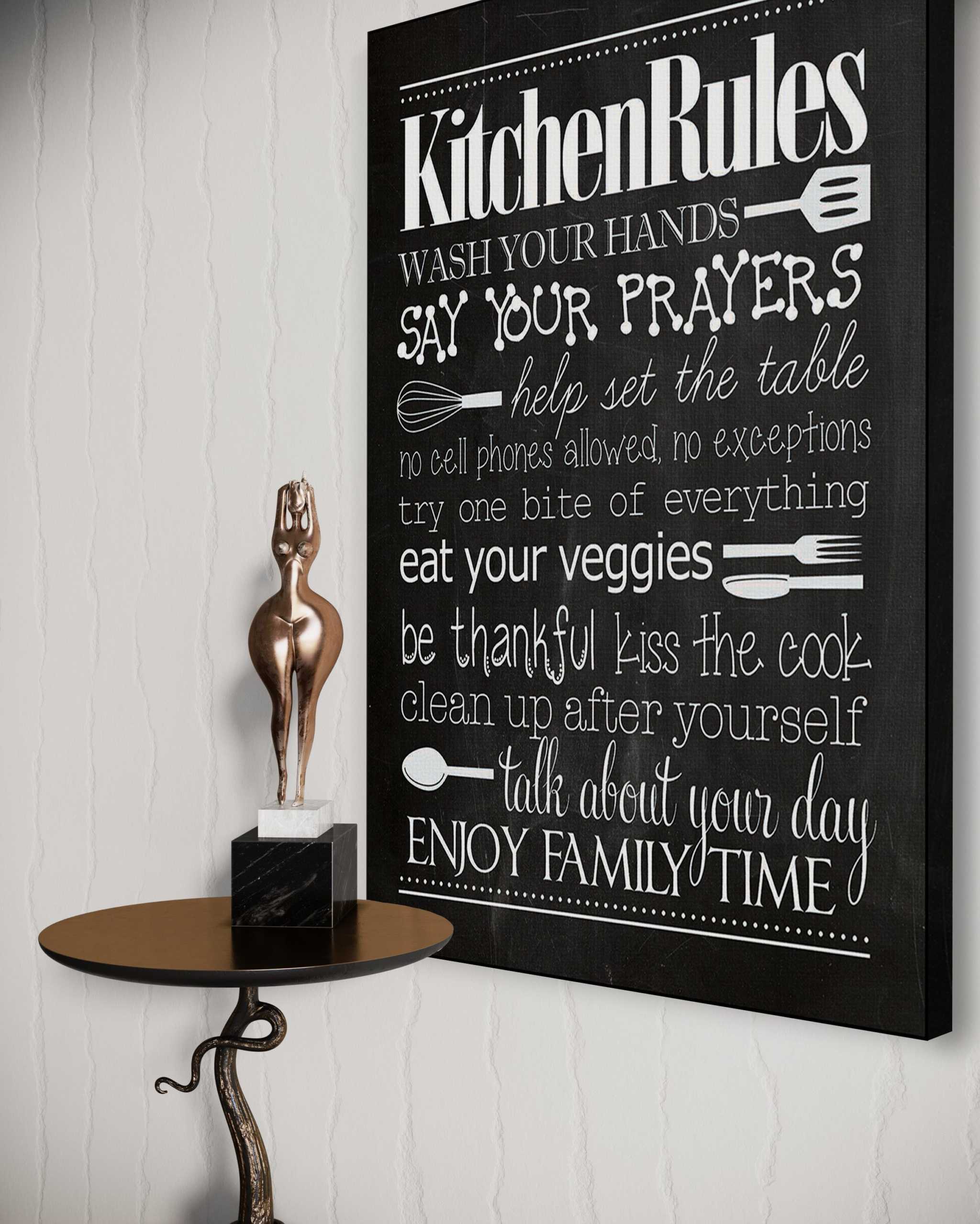Kitchen Rules - Leinwandbild Lifestyle SimpleCanvas Canvas