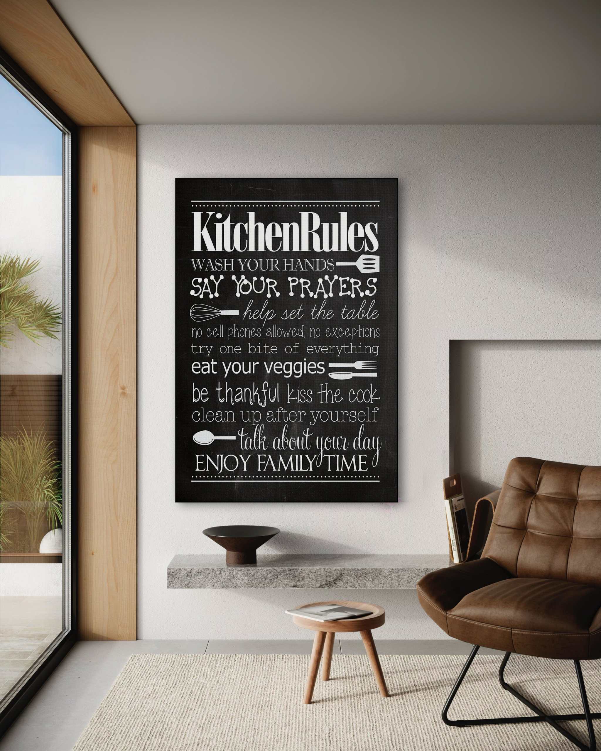 Kitchen Rules - Leinwandbild Lifestyle SimpleCanvas Canvas