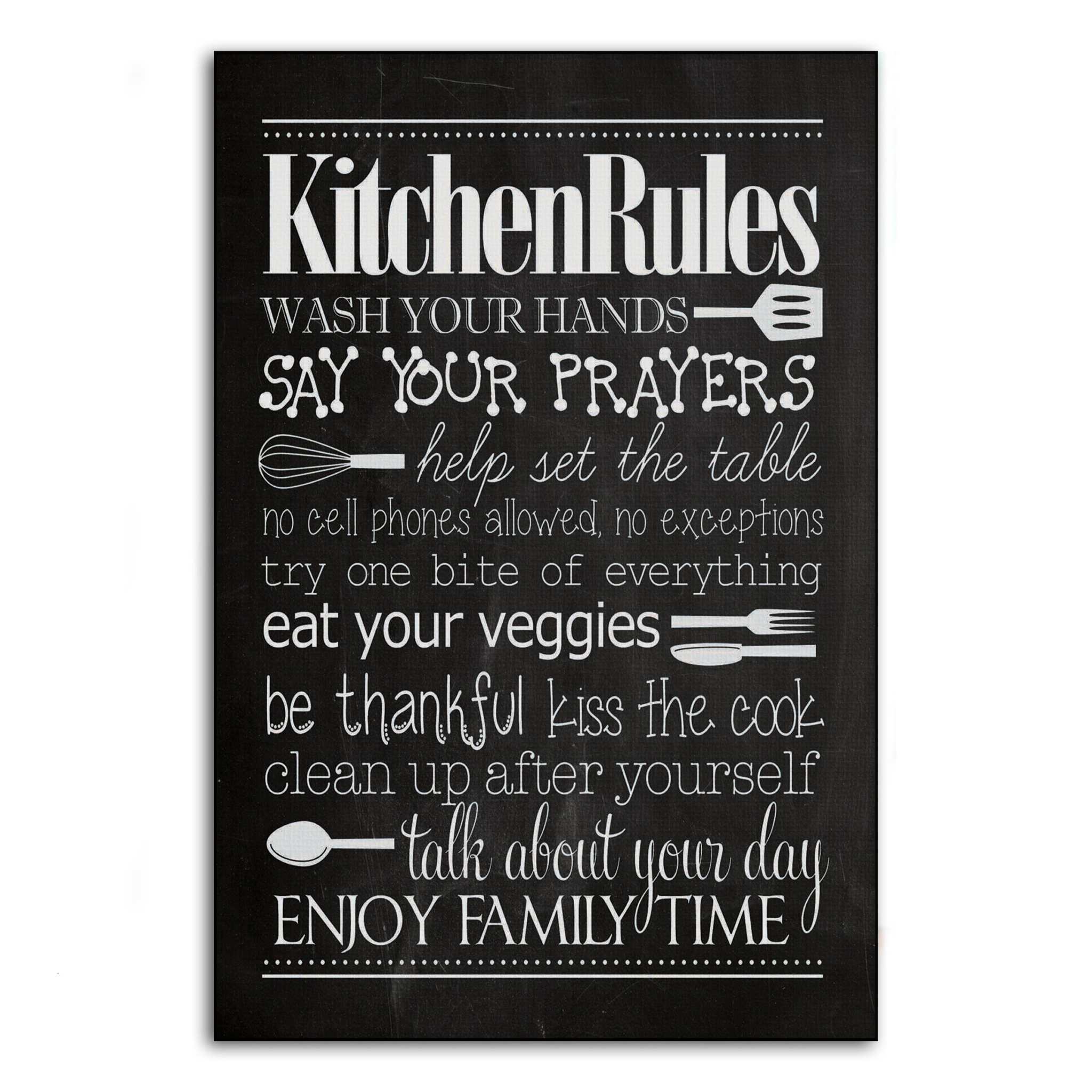Kitchen Rules - Leinwandbild Lifestyle SimpleCanvas Canvas