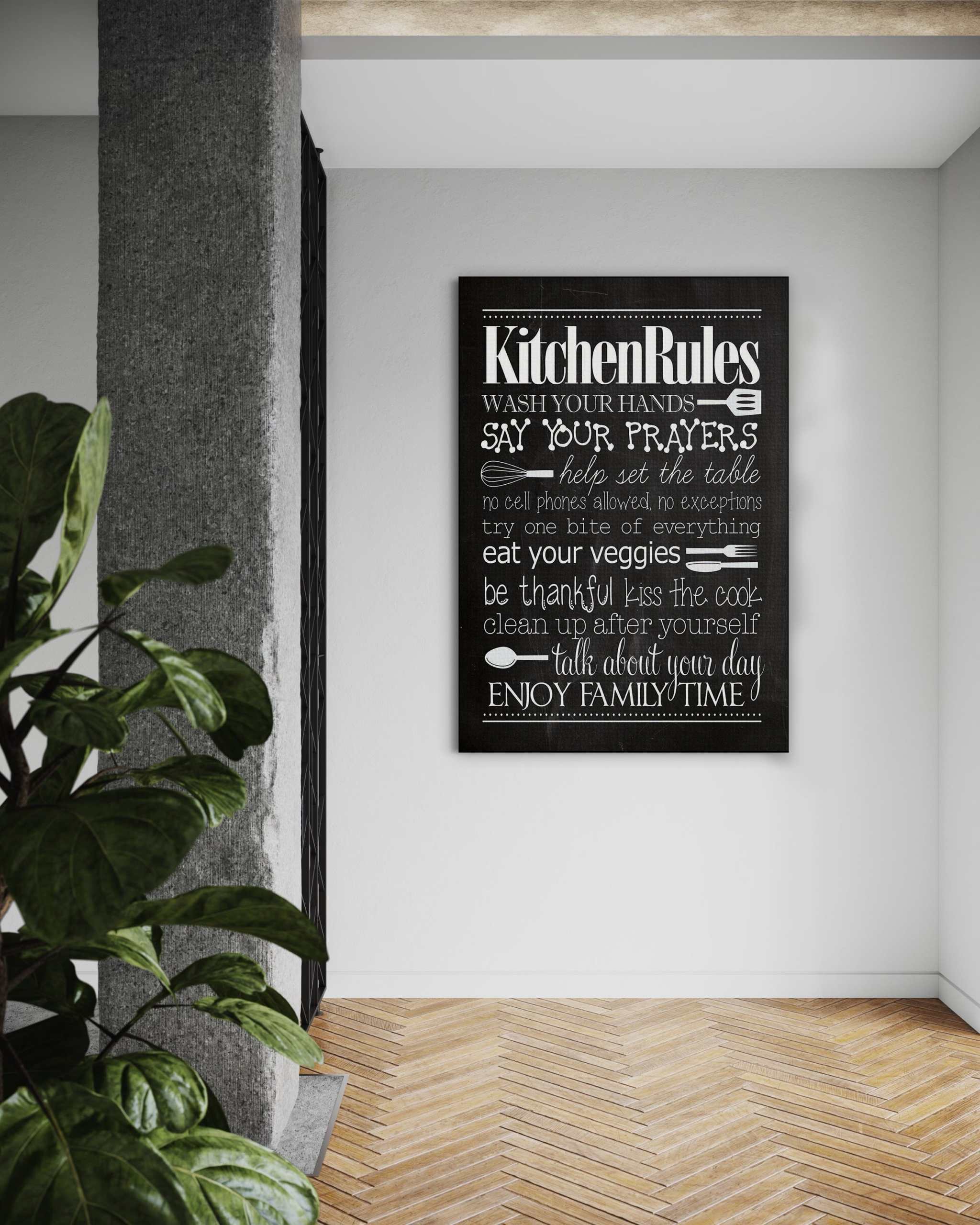 Kitchen Rules - Leinwandbild Lifestyle SimpleCanvas Canvas