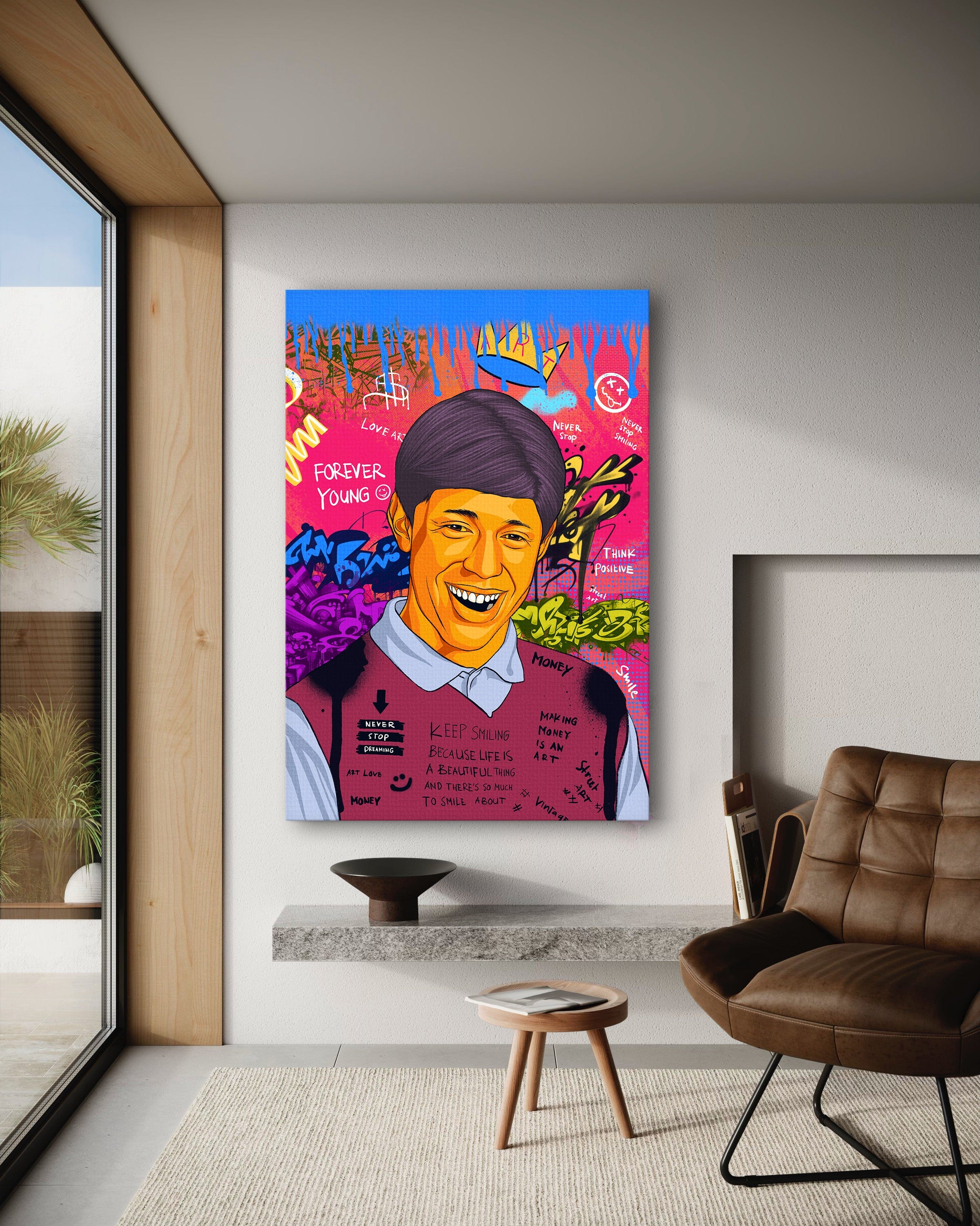 Kyle Craven - Leinwandbild Pop Art Mildwords Canvas
