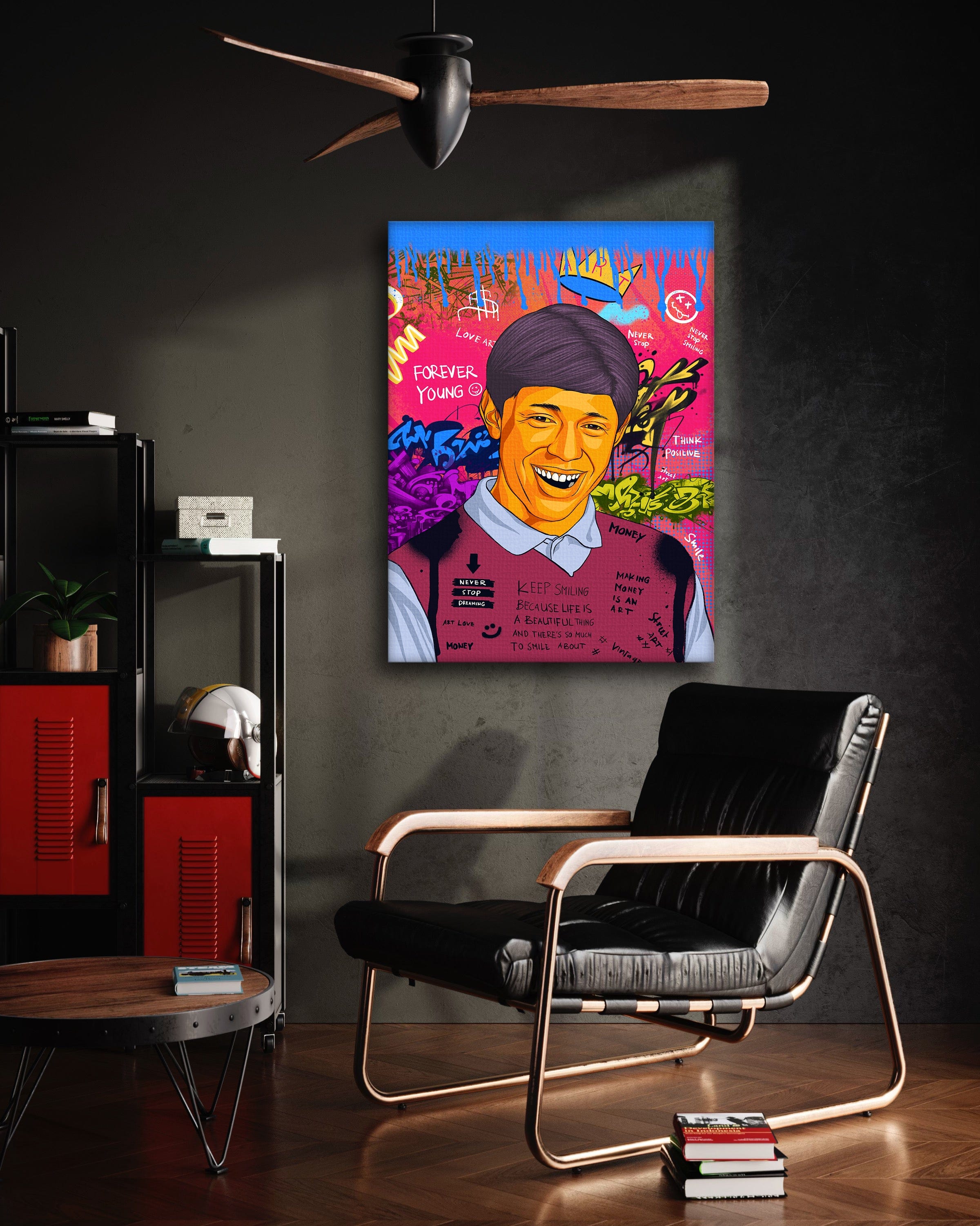 Kyle Craven - Leinwandbild Pop Art Mildwords Canvas