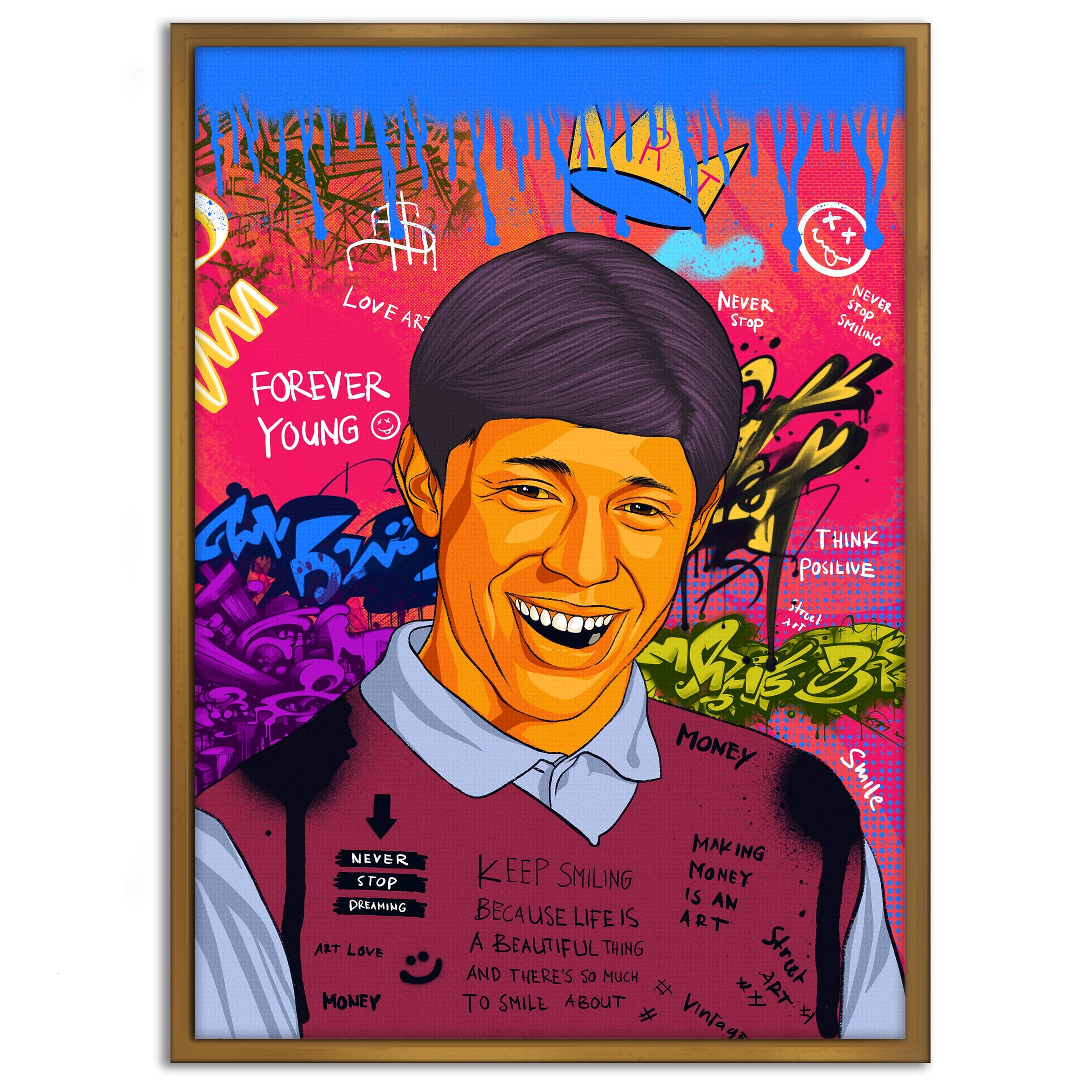 Kyle Craven - Leinwandbild Pop Art Mildwords Canvas