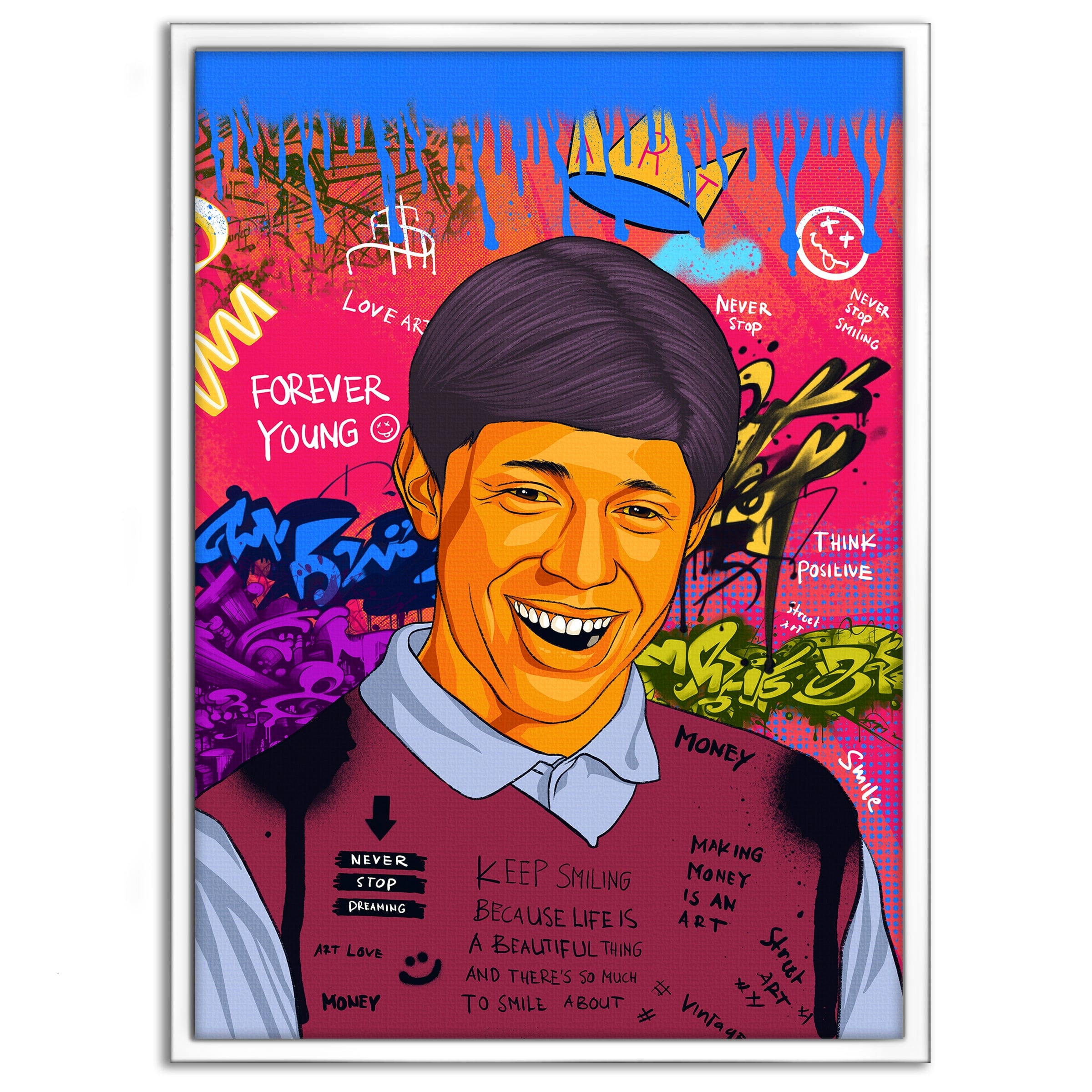 Kyle Craven - Leinwandbild Pop Art Mildwords Canvas