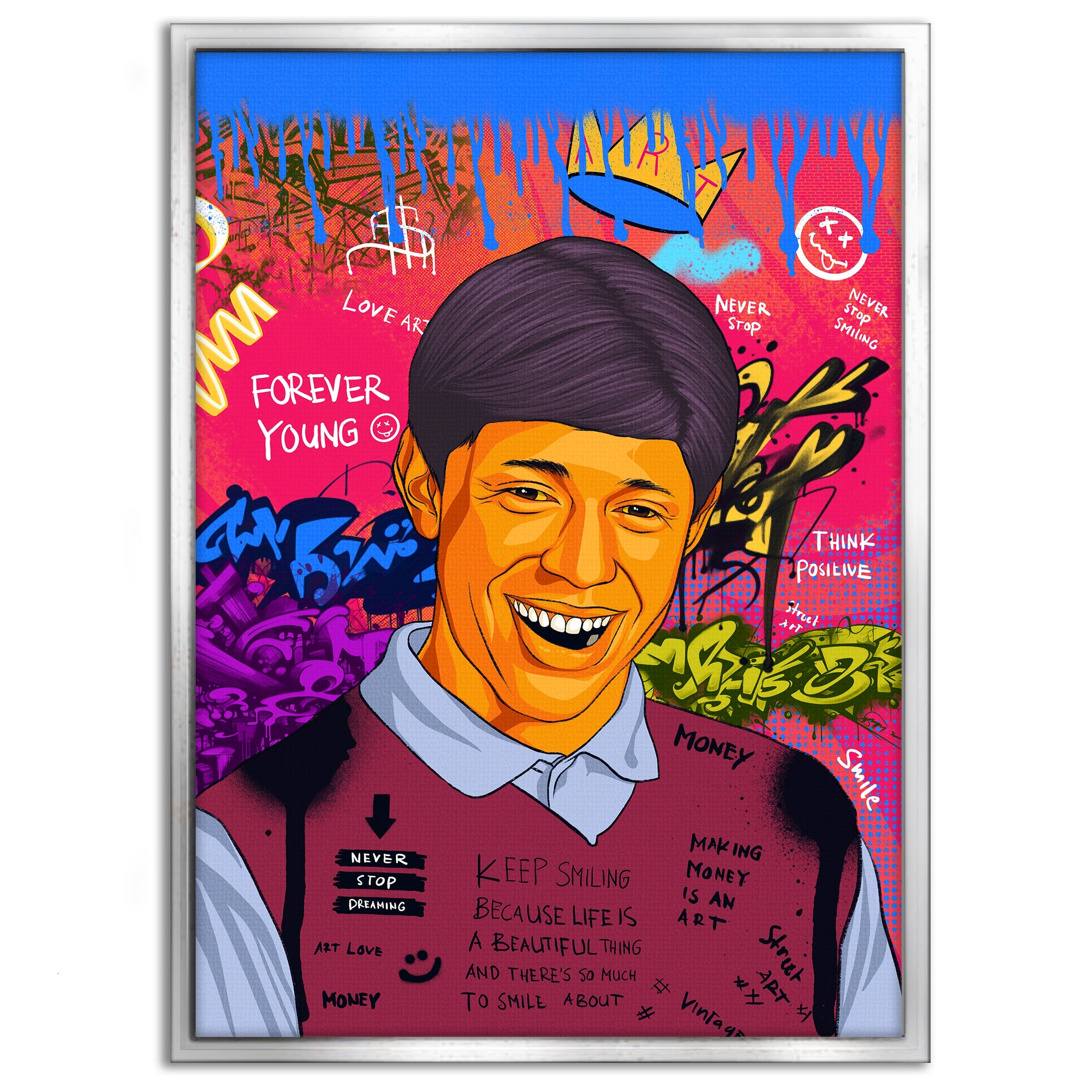 Kyle Craven - Leinwandbild Pop Art Mildwords Canvas