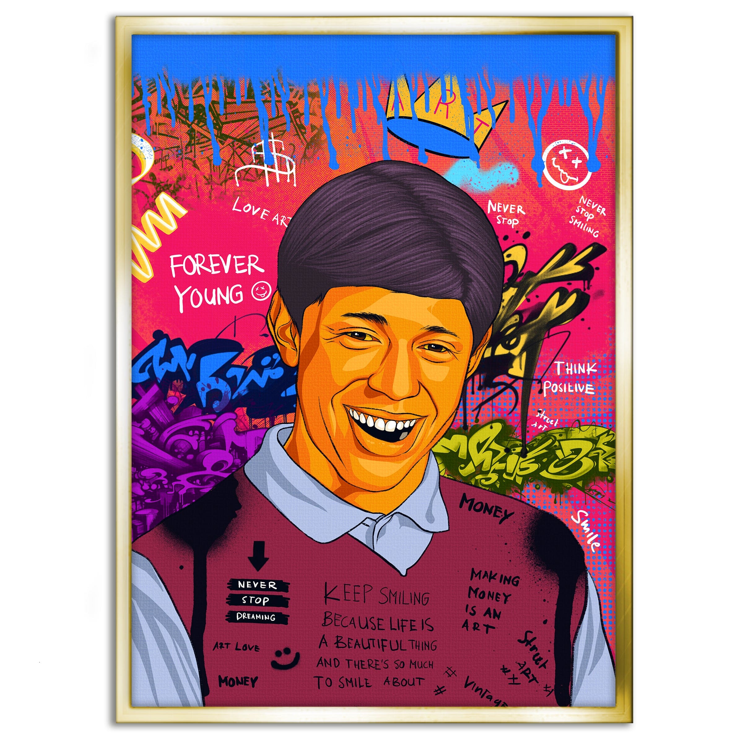 Kyle Craven - Leinwandbild Pop Art Mildwords Canvas