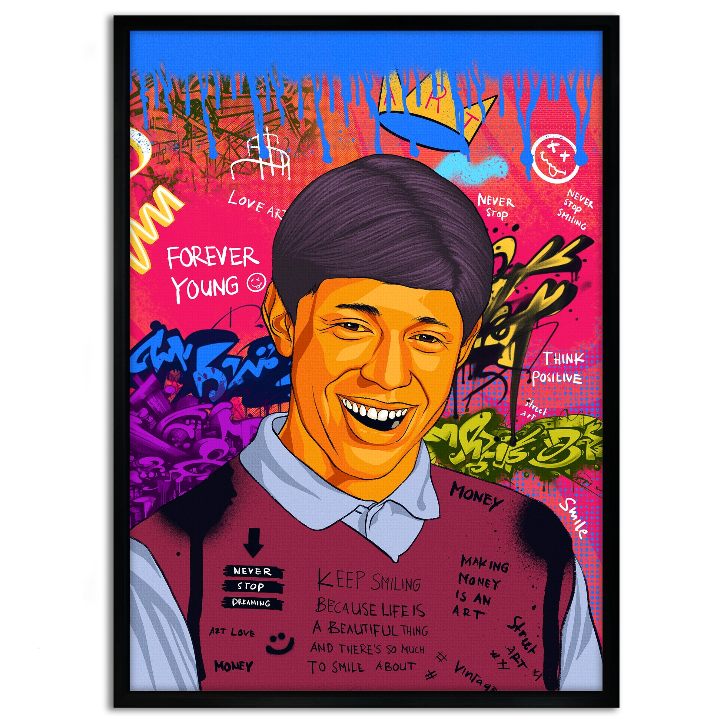 Kyle Craven - Leinwandbild Pop Art Mildwords Canvas