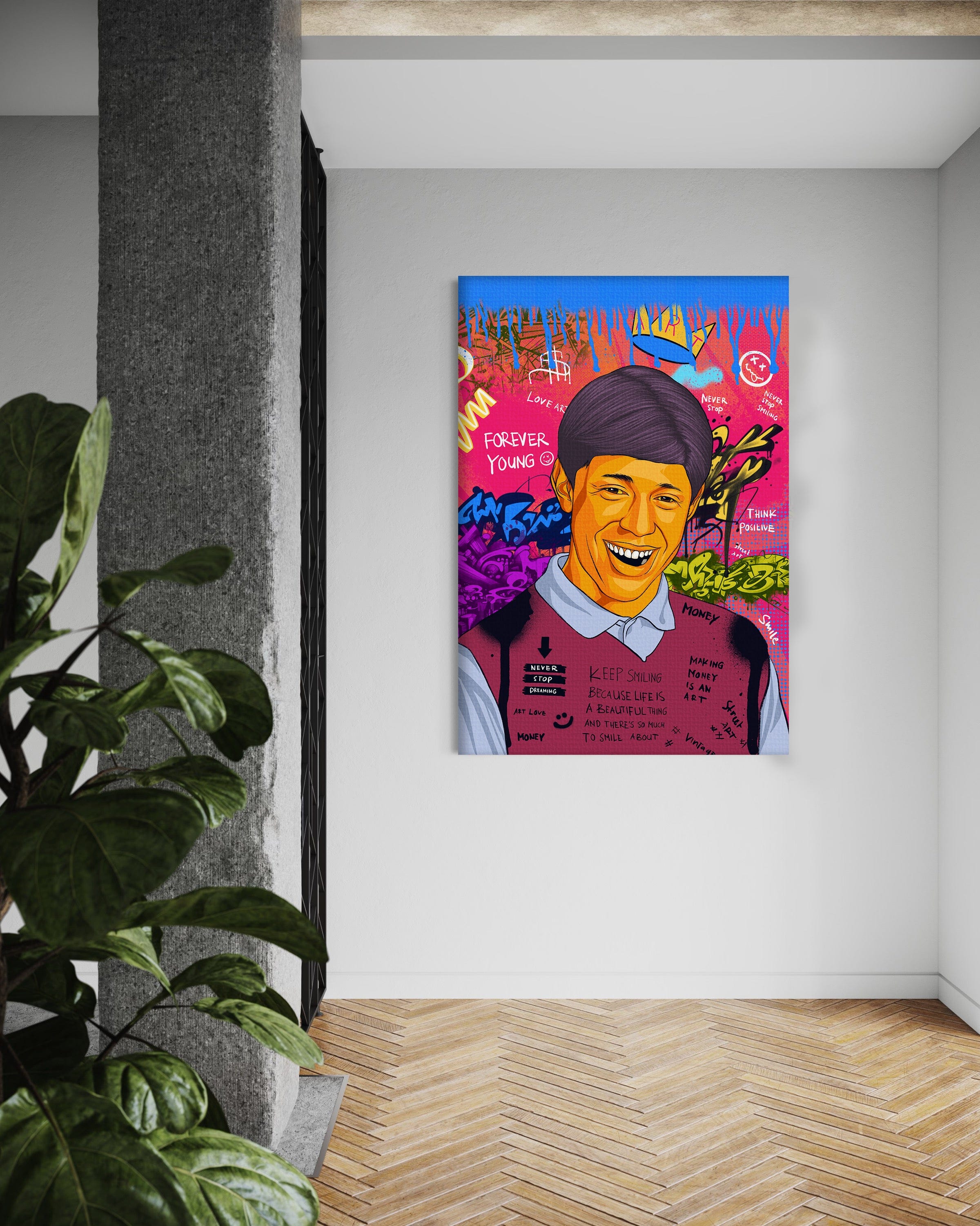 Kyle Craven - Leinwandbild Pop Art Mildwords Canvas