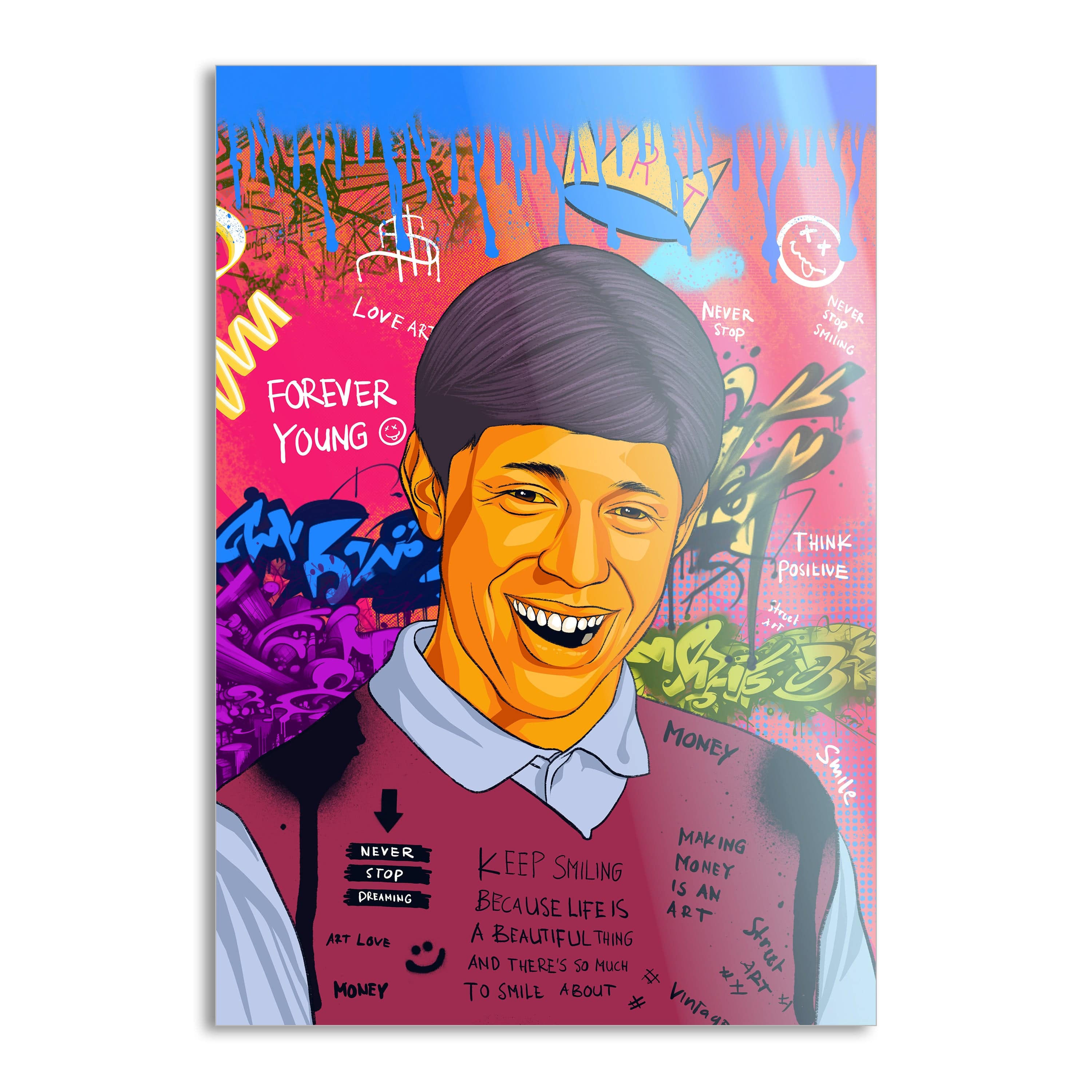 Kyle Craven - Leinwandbild Pop Art Mildwords Canvas