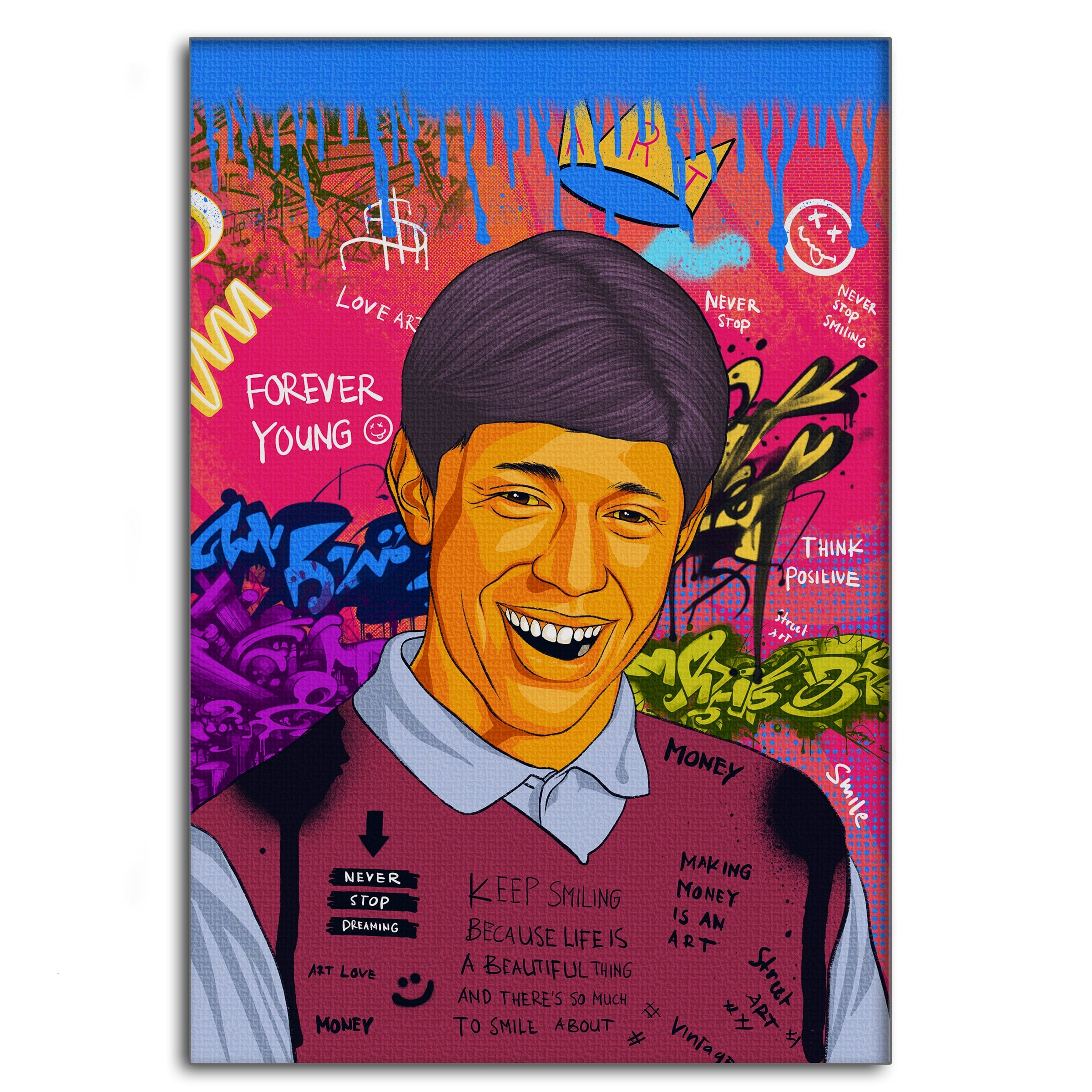 Kyle Craven - Leinwandbild Pop Art Mildwords Canvas