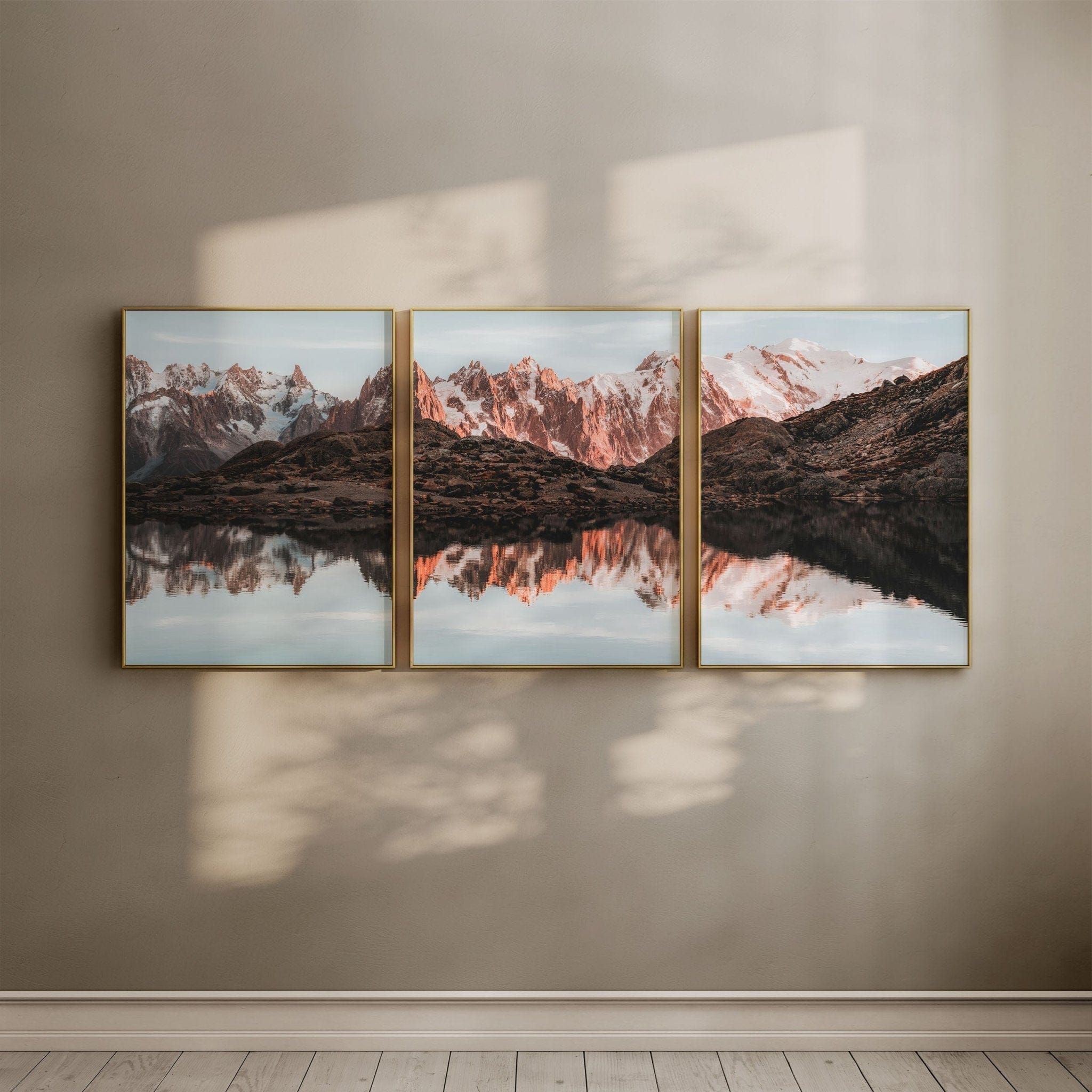 Lac Blanc – Chamonix, France (triptych) Chamonix Prints Triptych