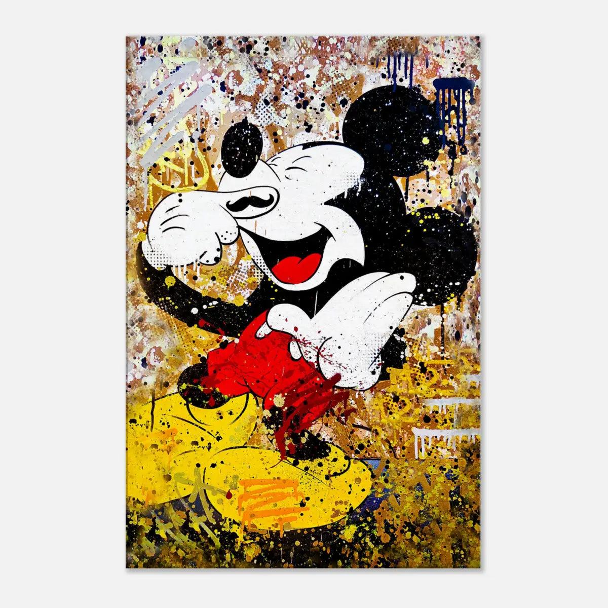 Laughing Mickey - Leinwandbild Pop Art - - canvas Foto auf Leinwand leinwandbilder leinwandbilder luxuriös leinwandbilder motivation leinwanddeko luxury canvas luxury wall art micky maus bilder mindset canvas pop art pop art canvas wall art wandbilder