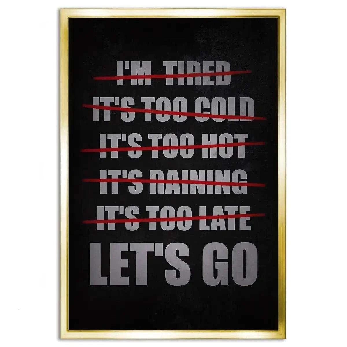Let's Go - Leinwandbild Motivation SimpleCanvas Canvas