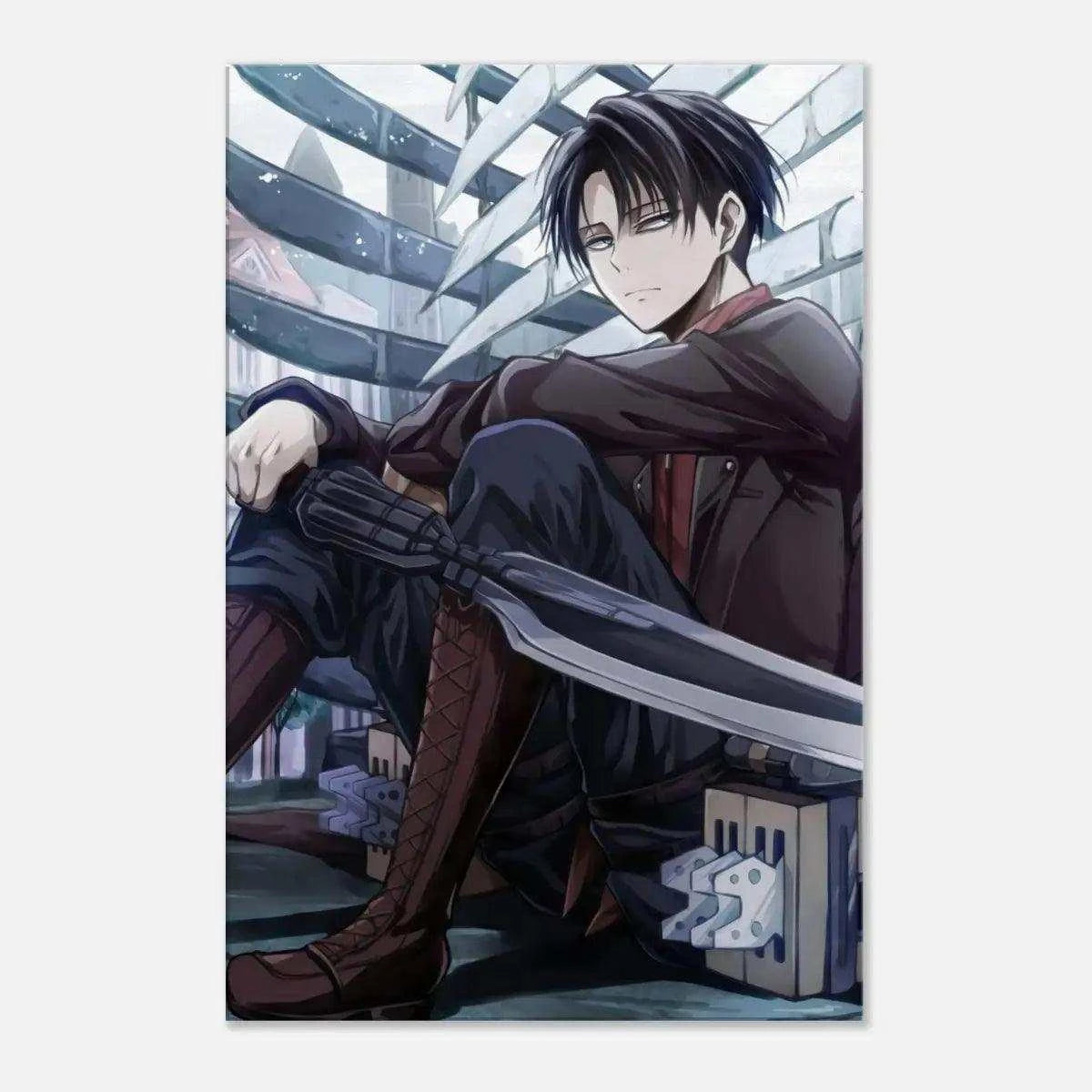 Levi chills - Attack on Titan - Anime Leinwandbild - - anime canvas anime wallart aot wandbilder attack on titan attack on titan wallpaper canvas Foto auf Leinwand leinwandbilder leinwandbilder luxuriös leinwanddeko levi ackermann wallart levi meets his comrades levy ackermann levy aot wall art wandbilder