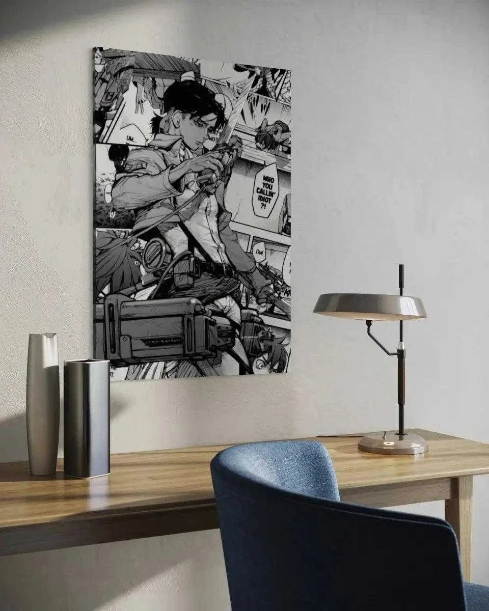 Levi Manga Style - Attack on Titan - Anime Leinwandbild SimpleCanvas Canvas