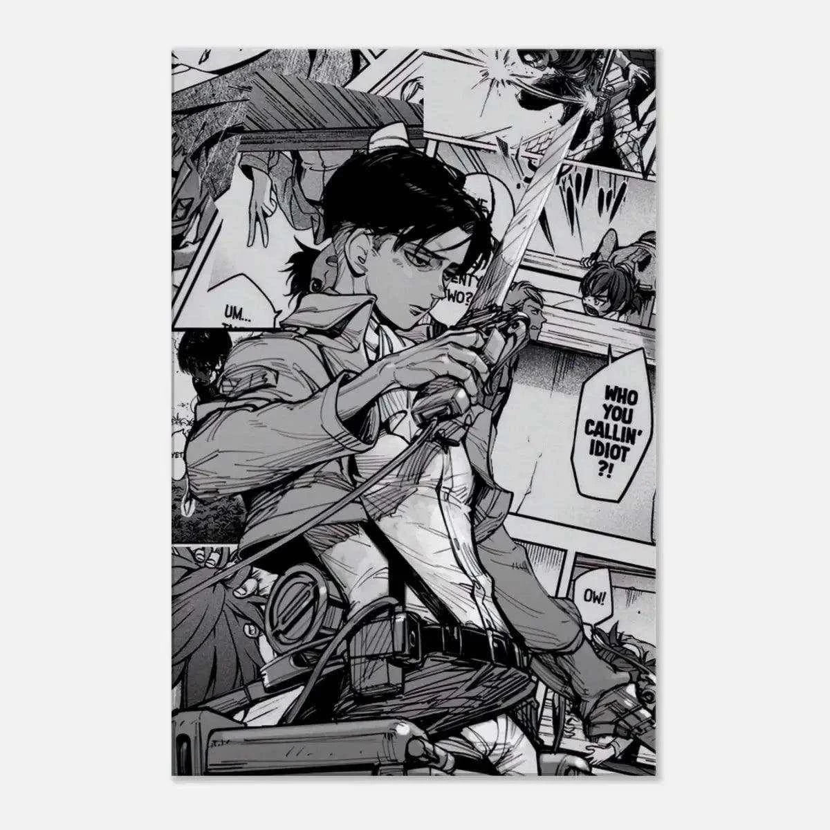 Levi Manga Style - Attack on Titan - Anime Leinwandbild SimpleCanvas Canvas