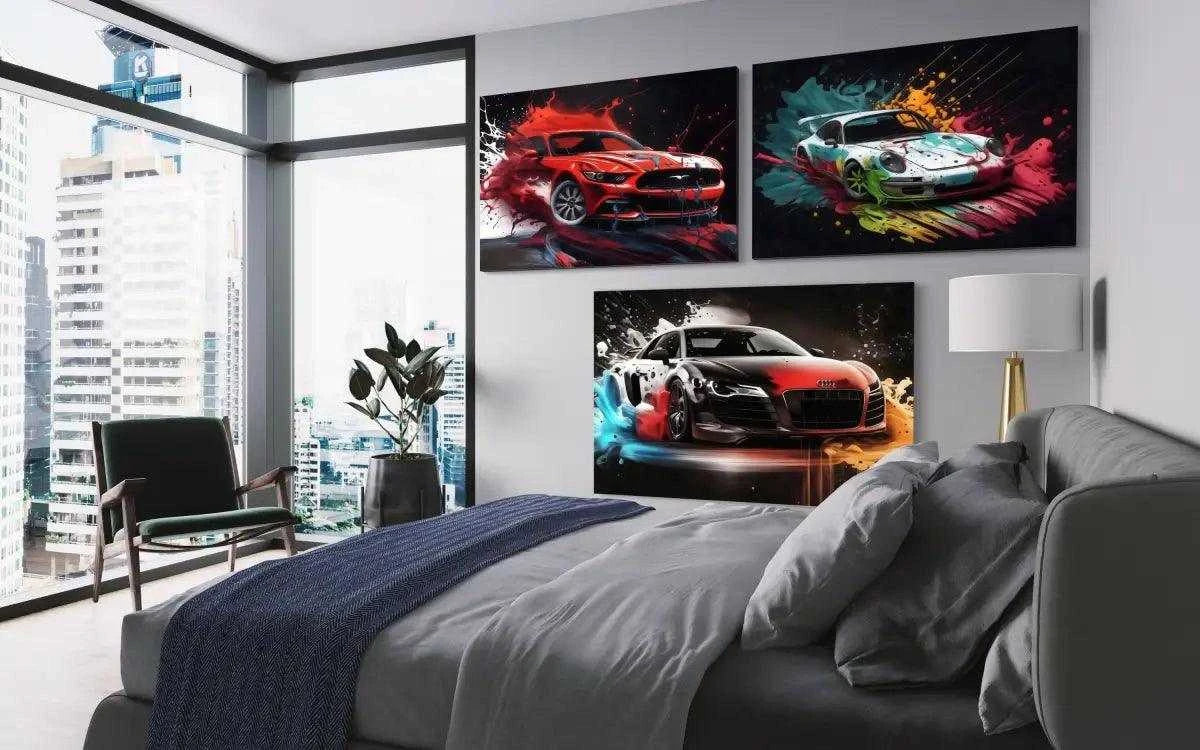 Liquid Car Bundle - Leinwandbild 3x - - auto wandbilder canvas car poster cars wall art Foto auf Leinwand home decor leinwandbilder leinwandbilder luxuriös leinwandbilder motivation leinwanddeko luxury canvas luxury wall art mindset canvas motivation wandbild mustang wall art pop art wall art wandbilder