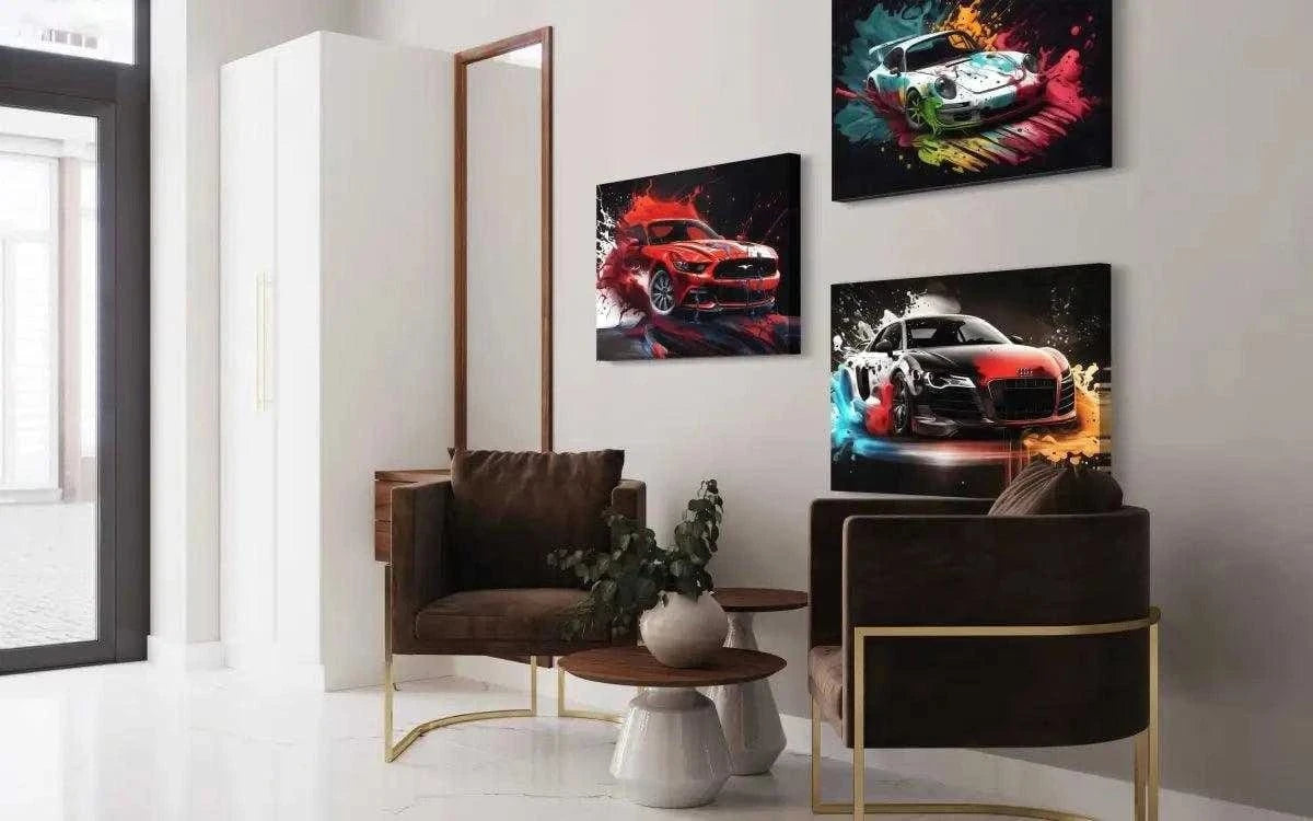 Liquid Car Bundle - Leinwandbild 3x SimpleCanvas Canvas