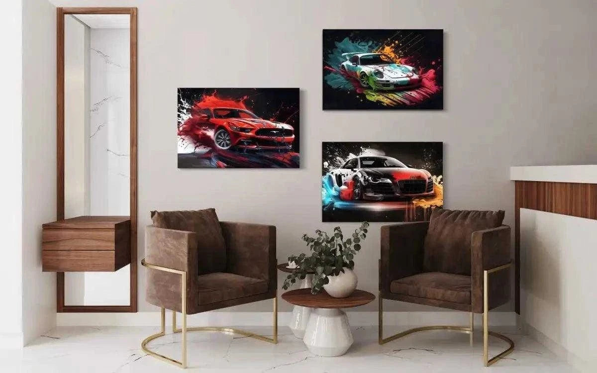 Liquid Car Bundle - Leinwandbild 3x SimpleCanvas Canvas