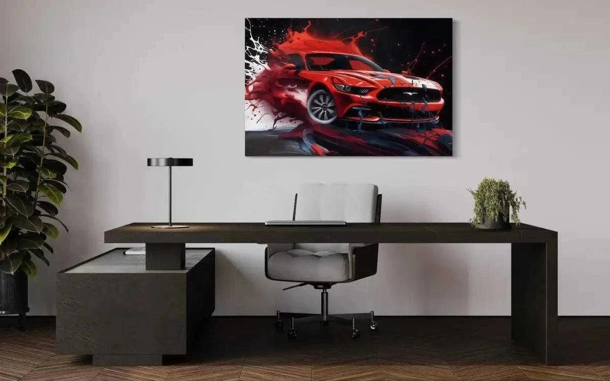 Liquid Mustang - Auto Leinwandbild SimpleCanvas Canvas