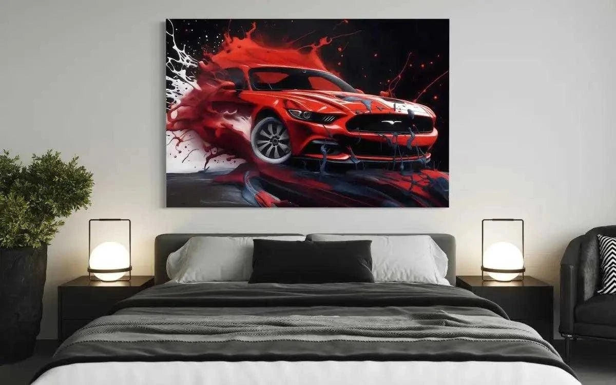 Liquid Mustang - Auto Leinwandbild SimpleCanvas Canvas