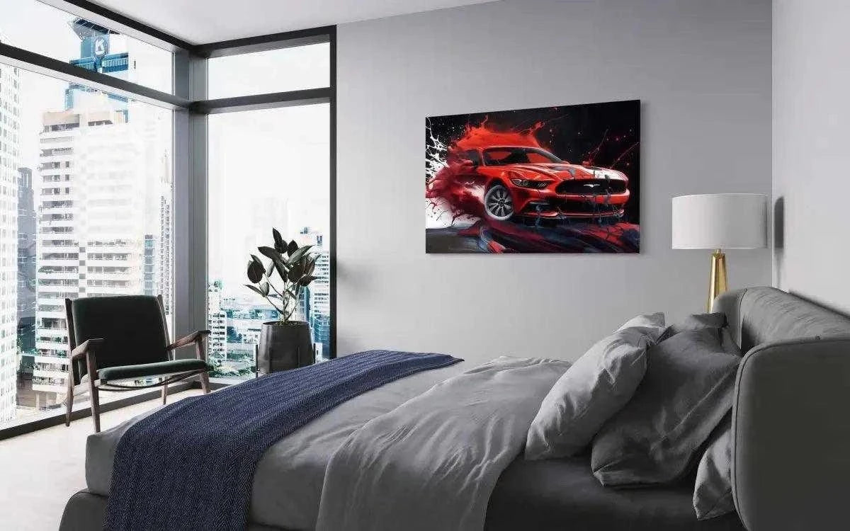 Liquid Mustang - Auto Leinwandbild SimpleCanvas Canvas