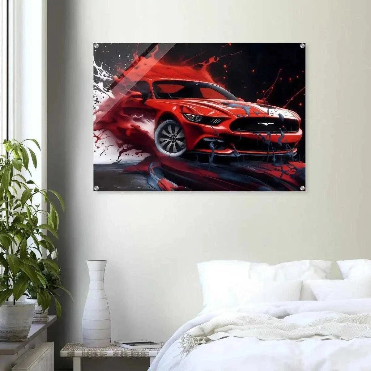 Liquid Mustang - Auto Leinwandbild SimpleCanvas Canvas