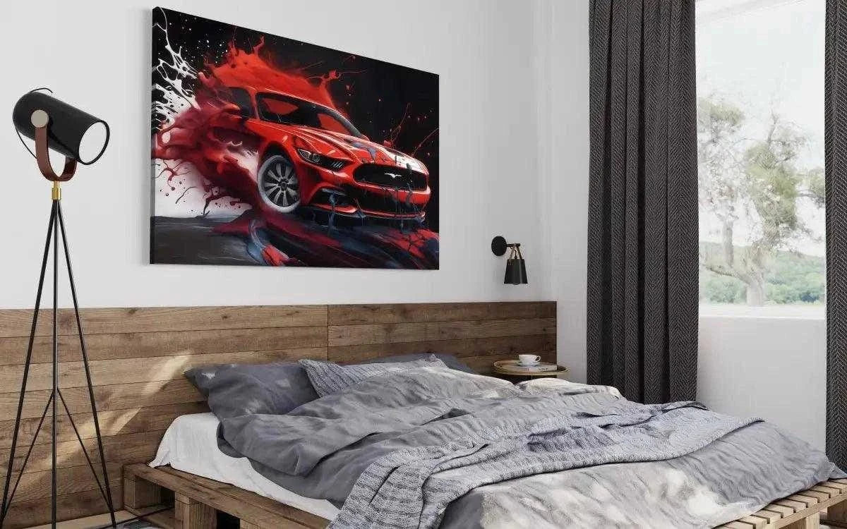 Liquid Mustang - Auto Leinwandbild SimpleCanvas Canvas