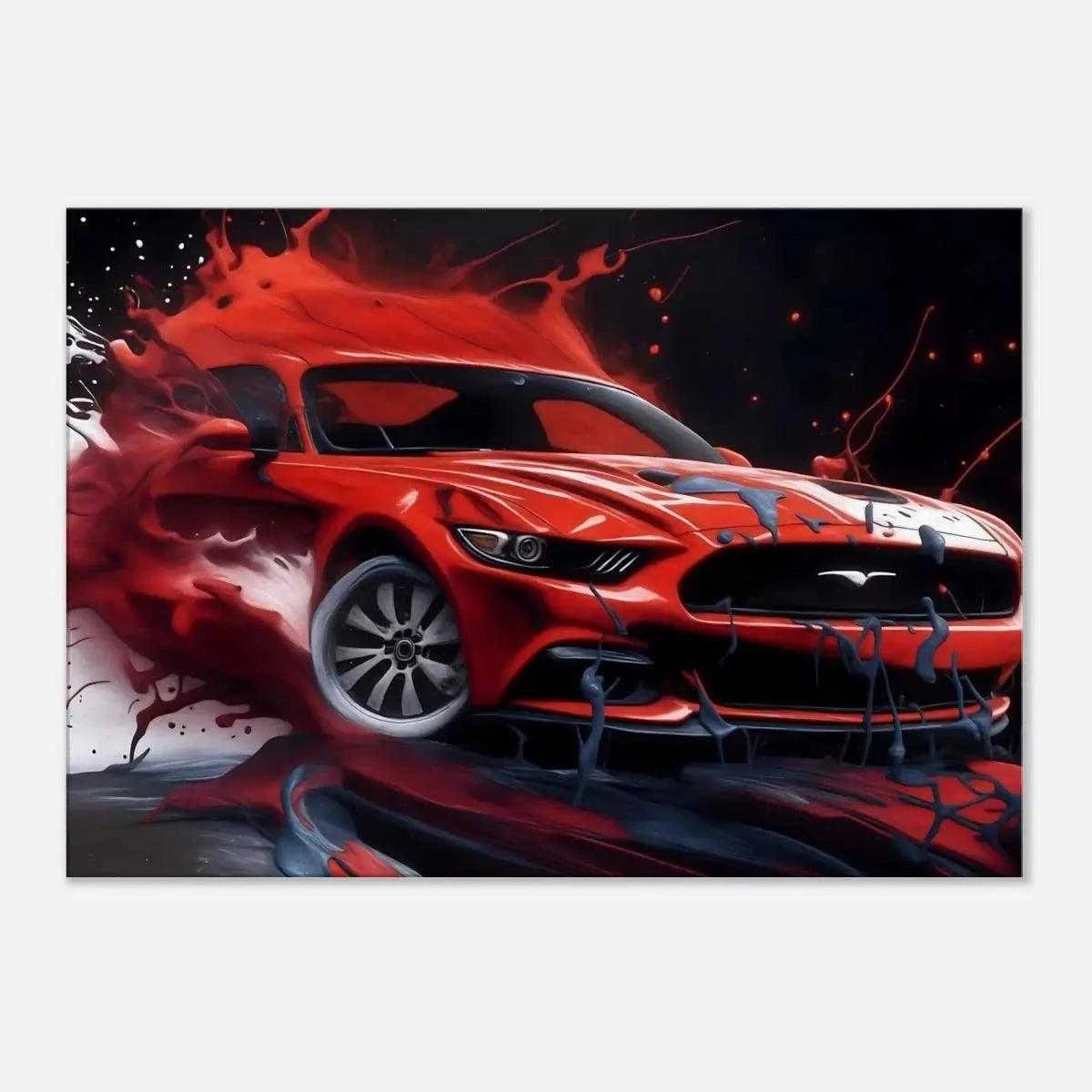 Liquid Mustang - Auto Leinwandbild SimpleCanvas Canvas