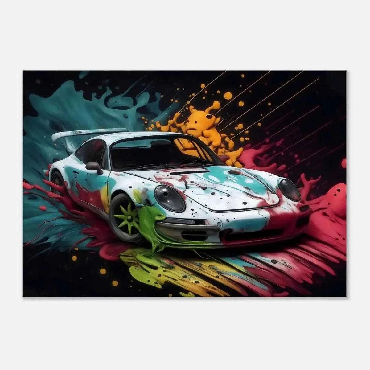 Liquid Porsche - Auto Leinwandbild SimpleCanvas Canvas