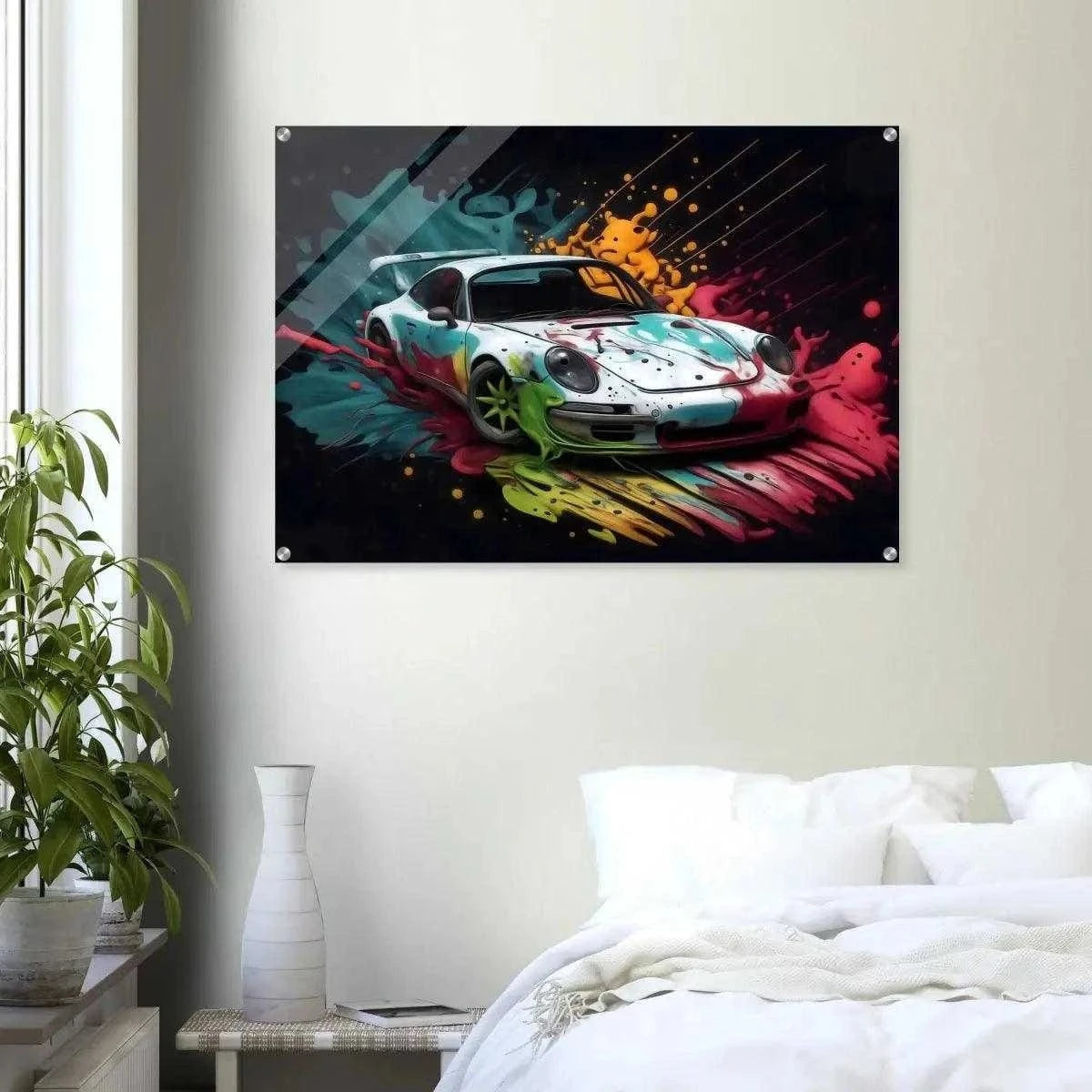 Liquid Porsche - Auto Leinwandbild SimpleCanvas Canvas