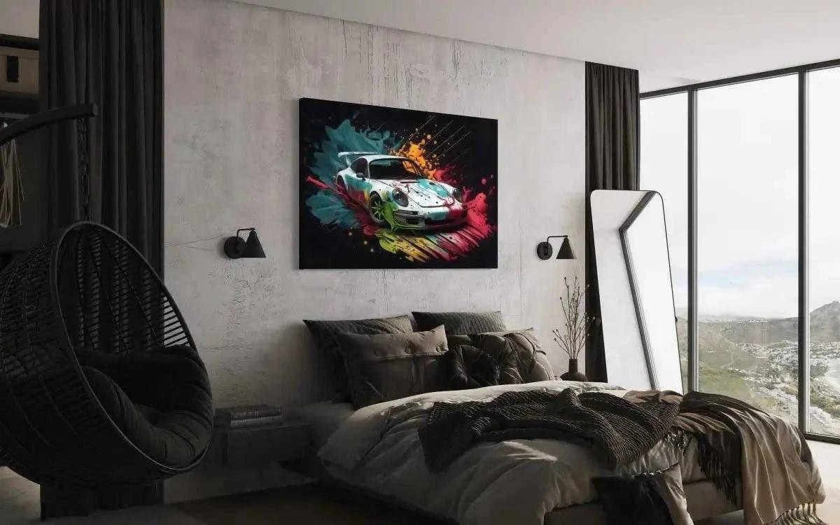 Liquid Porsche - Auto Leinwandbild SimpleCanvas Canvas