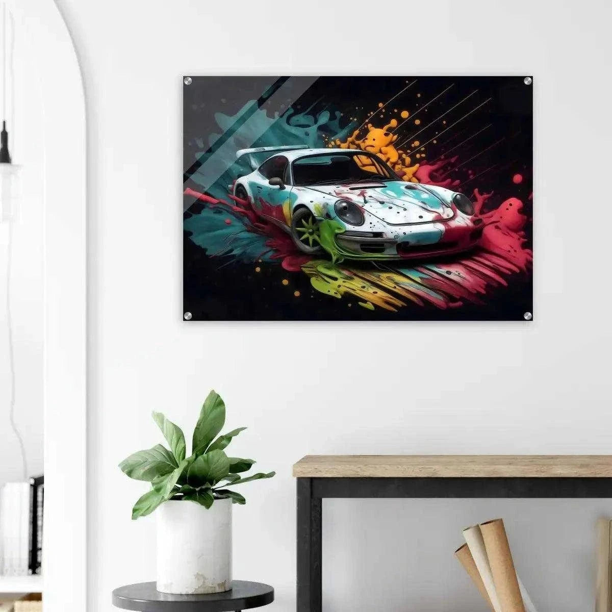 Liquid Porsche - Auto Leinwandbild SimpleCanvas Canvas