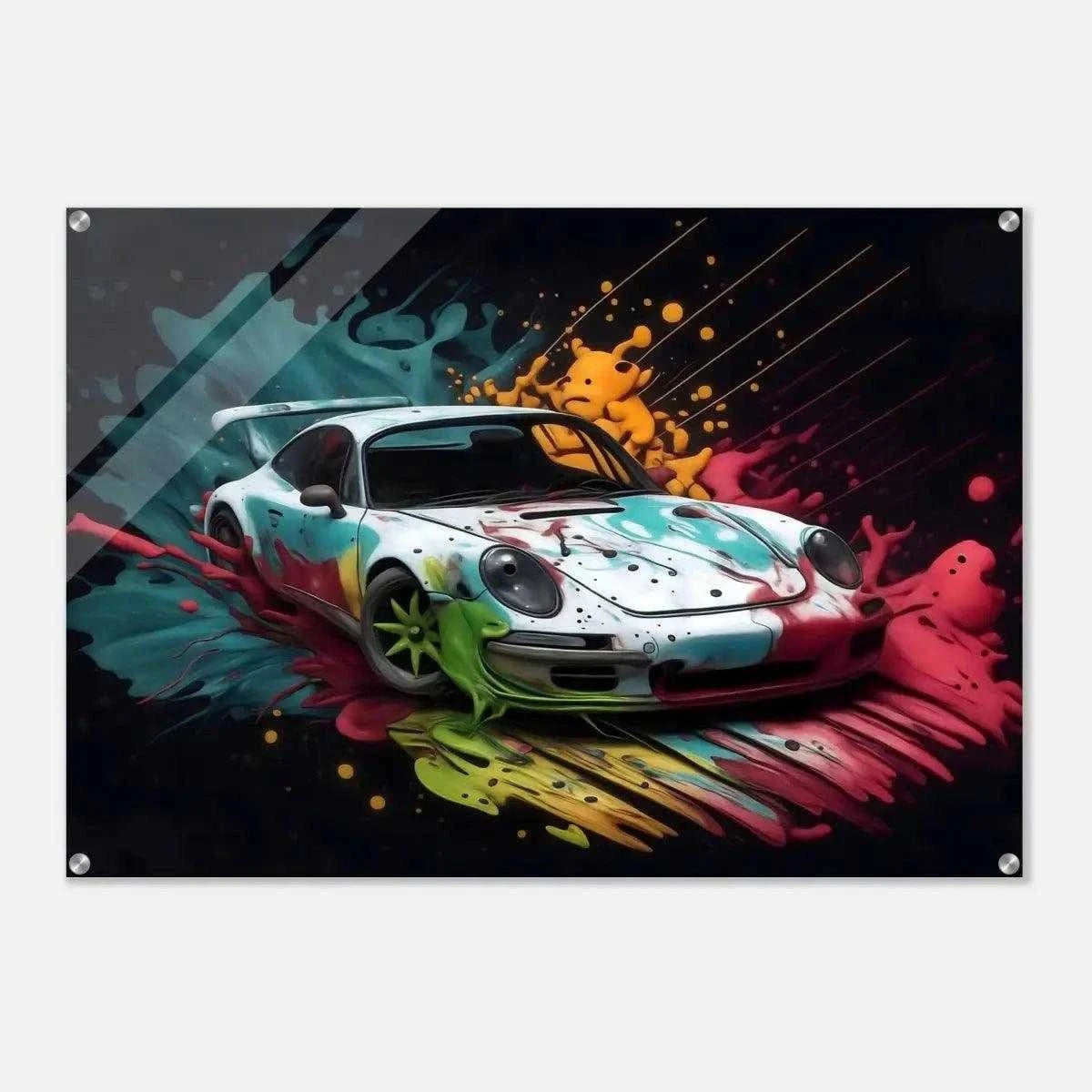 Liquid Porsche - Auto Leinwandbild SimpleCanvas Canvas