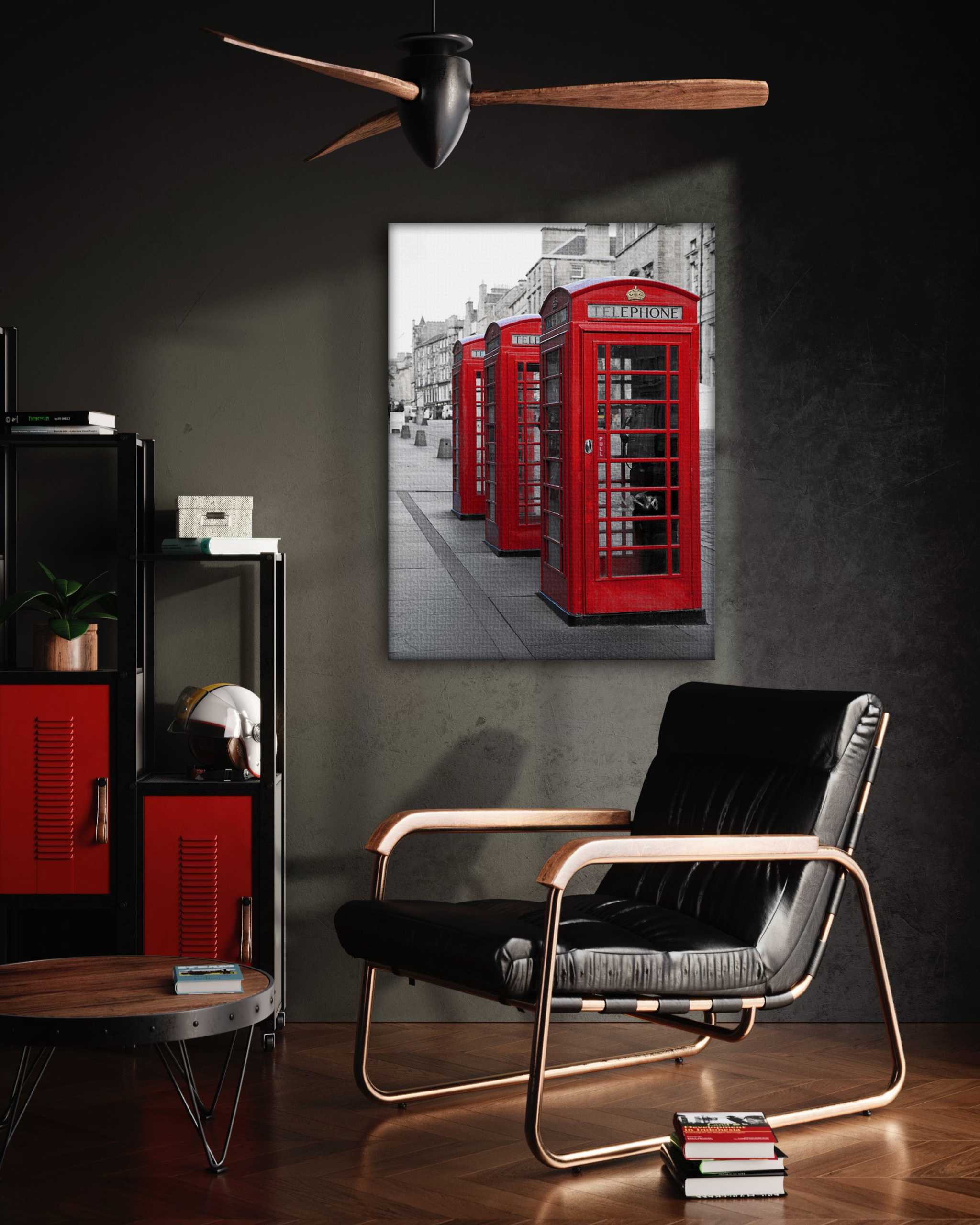 London Telephone Box - Leinwandbild Stadt SimpleCanvas Canvas