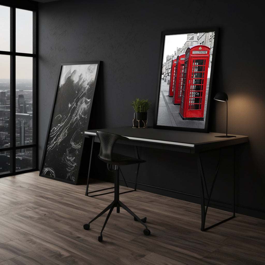 London Telephone Box - Leinwandbild Stadt SimpleCanvas Canvas