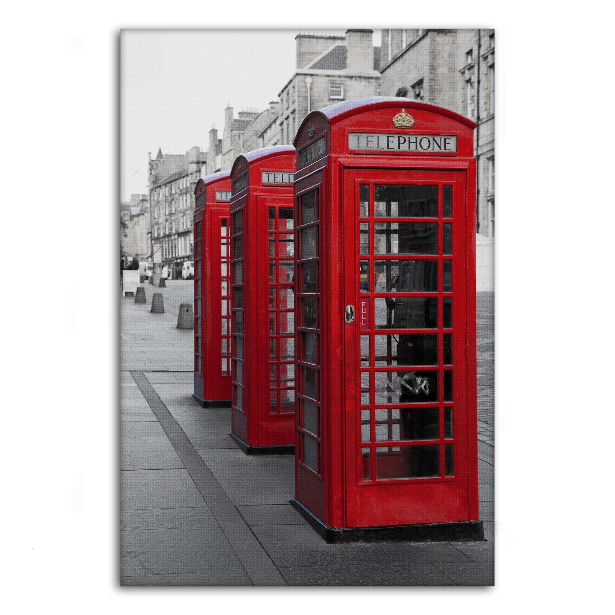 London Telephone Box - Leinwandbild Stadt SimpleCanvas Canvas